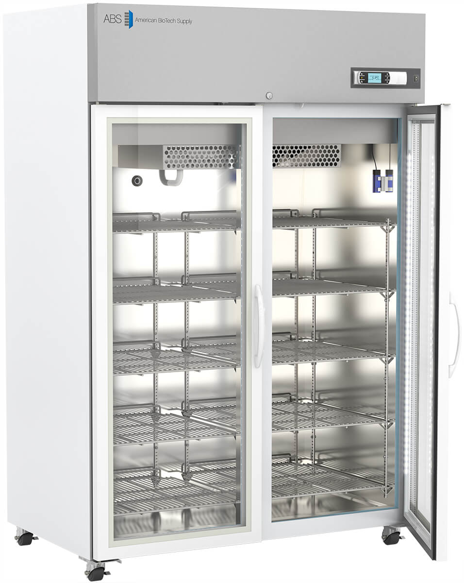 American Biotech Supply Premier Laboratory Refrigerator, 49 Cu Ft, Glass Door, 1 to 10°C, Cycle Defrost