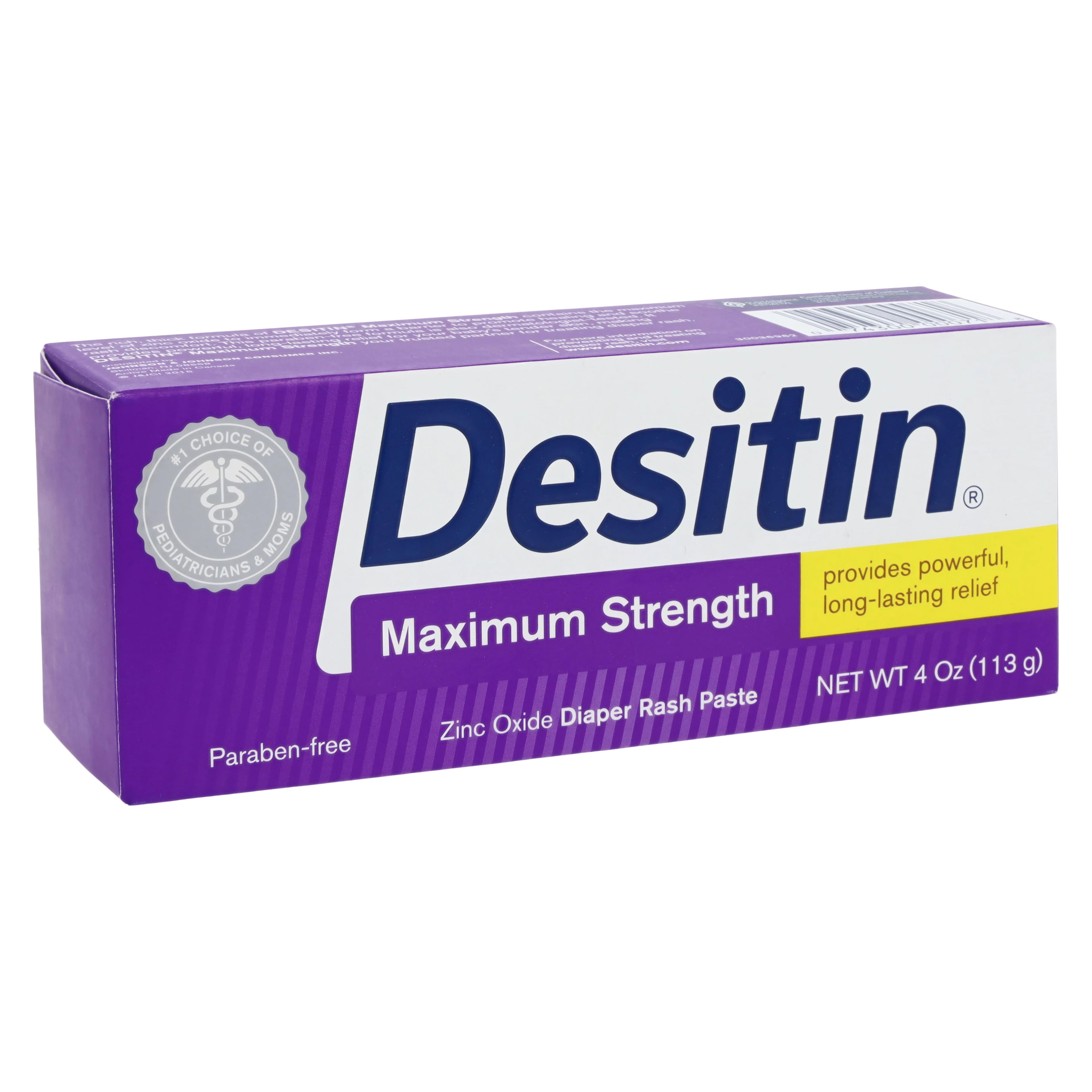 Desitin Diaper Rash Paste, Zinc Oxide, 4 oz, 6/Pack