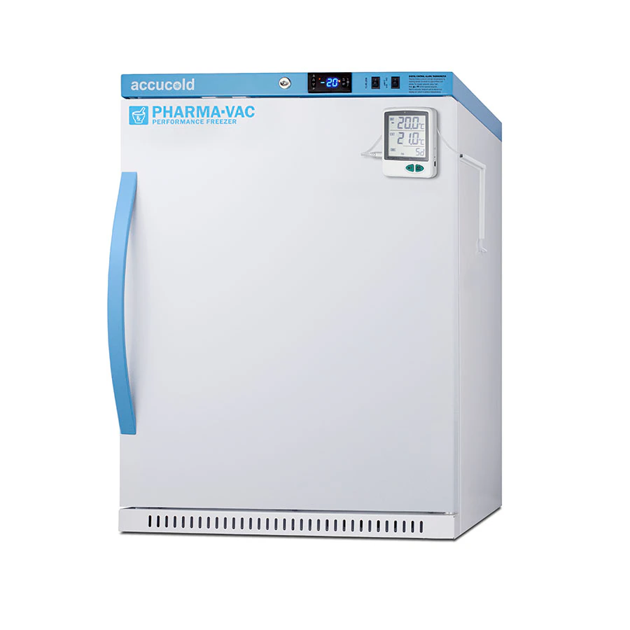 Accucold Vaccine/Pharmacy Freezer, Built-In Solid, 3.88 cu ft, Right Hinge, Factory Reversible, -10 to -30°C, Manual Defrost
