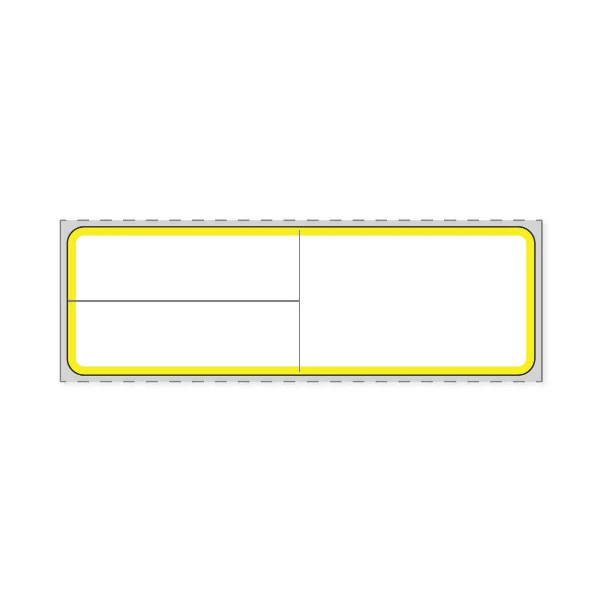 Meditech Direct Thermal Labels, Yellow/White, 4" x 1", 1" Core, 8 Rolls/Case