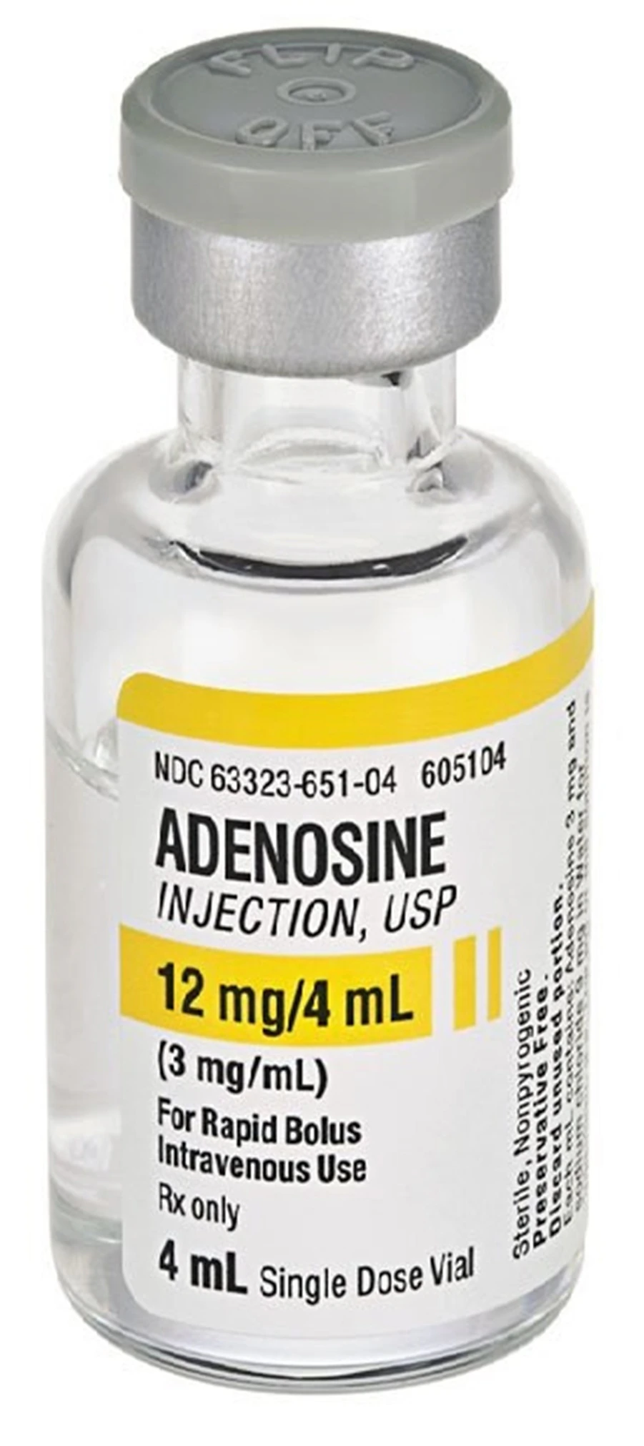 Adenosine Injection SDV 3mg/mL, 4mL Single Dose Vial, 10/Package