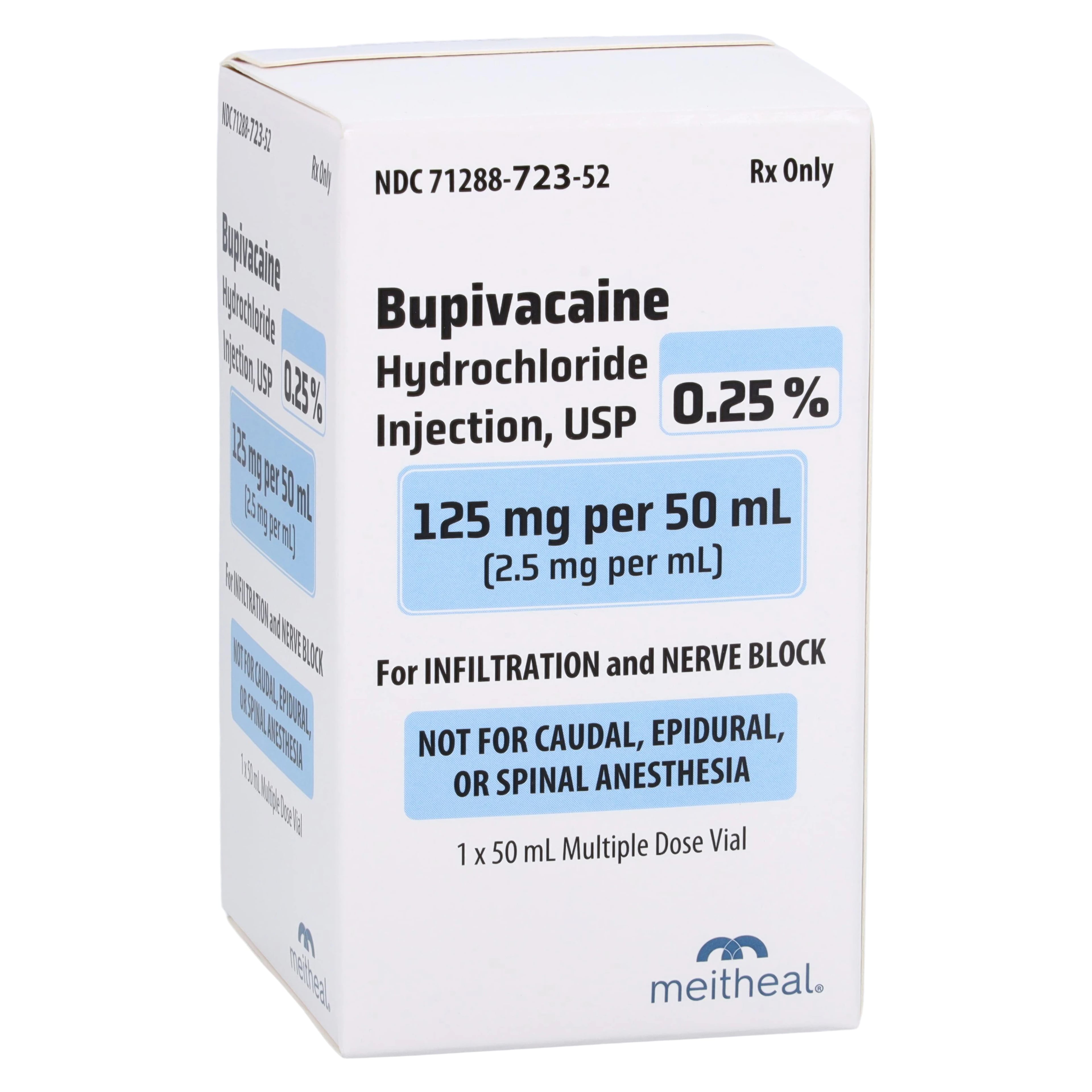 Bupivacaine HCL Injection 0.25% MDV 50mL, Meitheal Pharmaceuticals