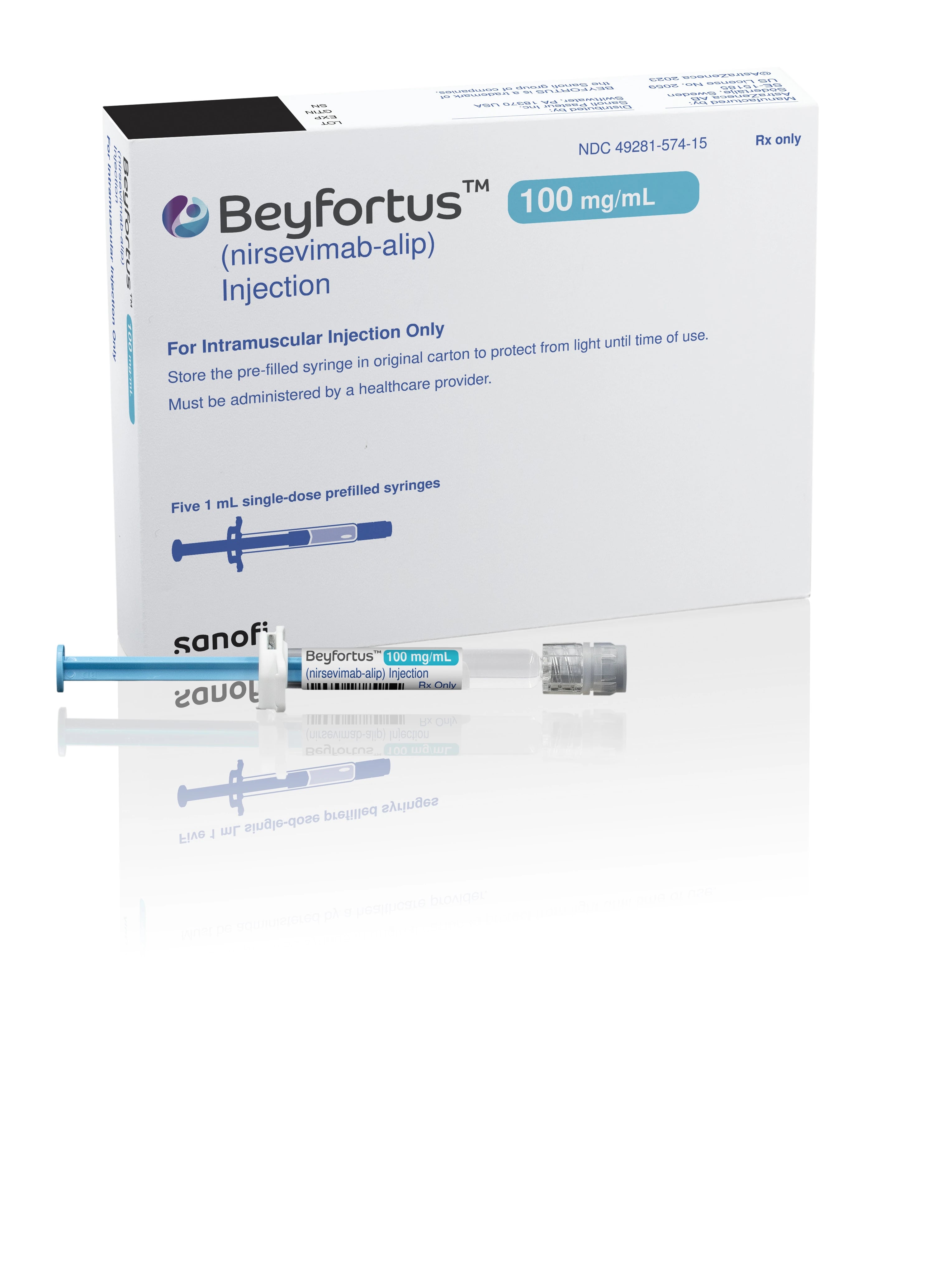Beyfortus (Nirsevimab-alip) Injection 100 mg/mL, Prefilled Syringe, 1 mL, 5/Package