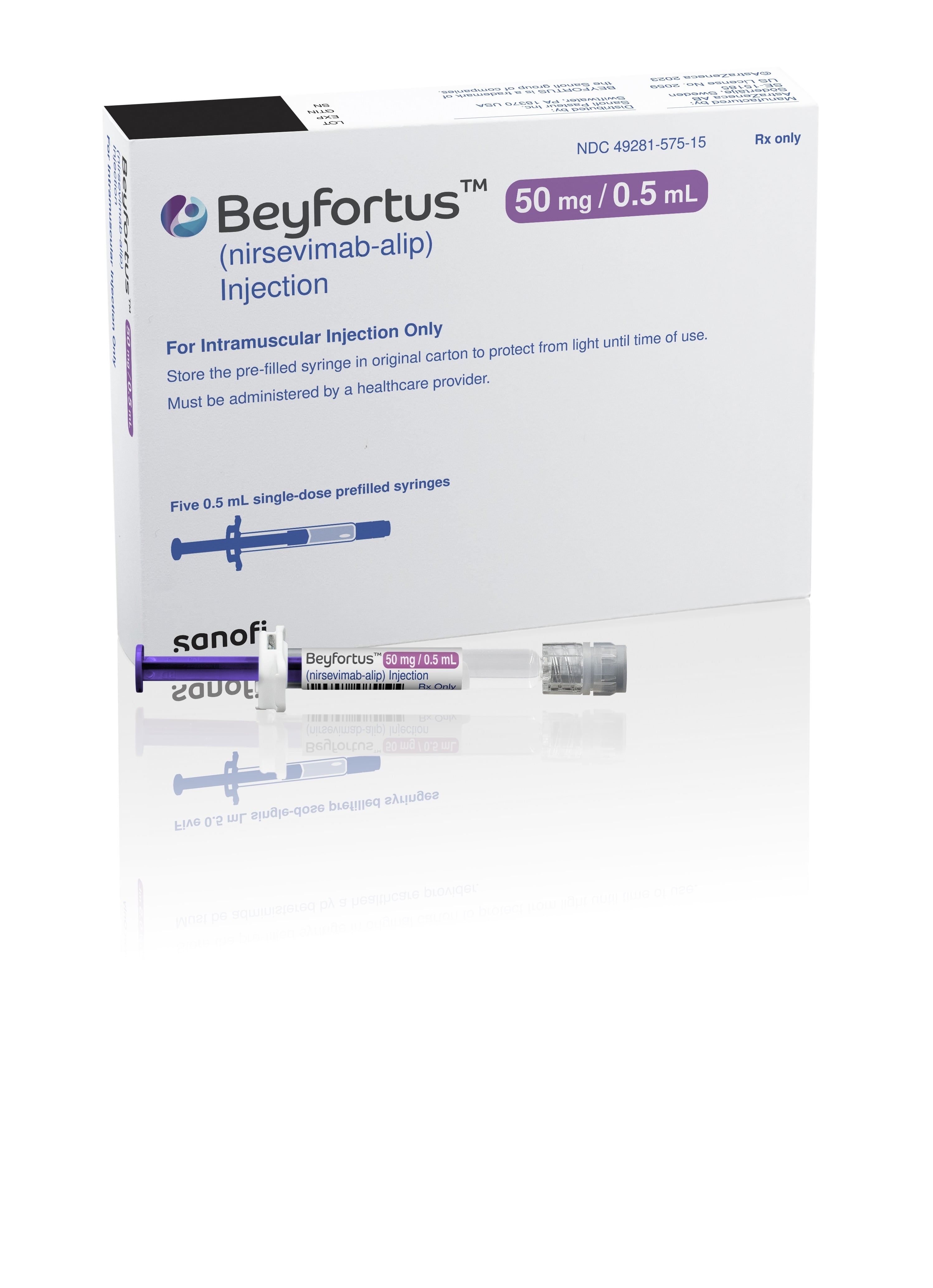 Beyfortus Injection 50mg/mL Prefilled Syringe 0.5mL 5/Pack, 01KT0J0244VQDH3RJG99ZVRZHF