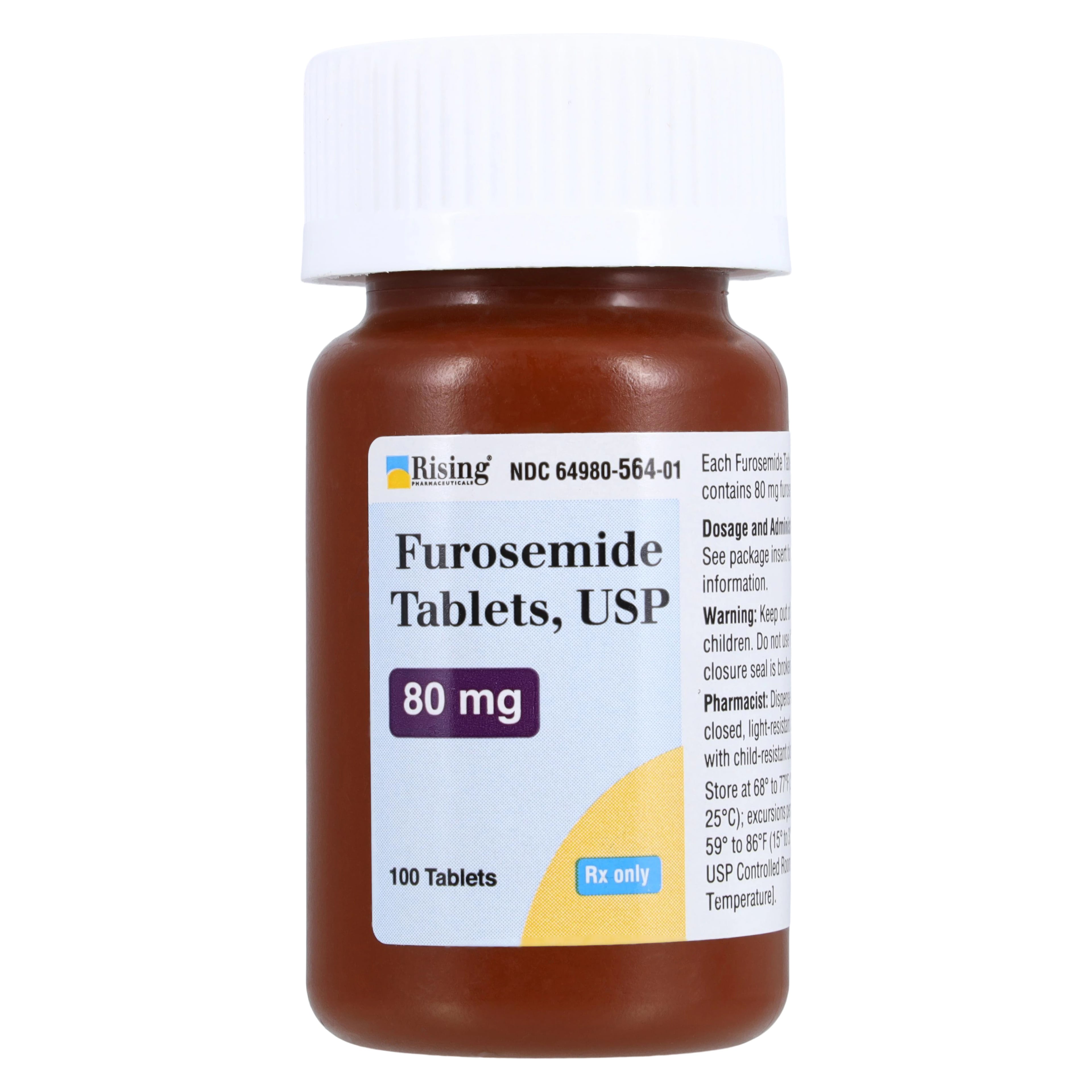 Furosemide Tablets, 80mg, 100/Bottle, Rising Pharmaceuticals