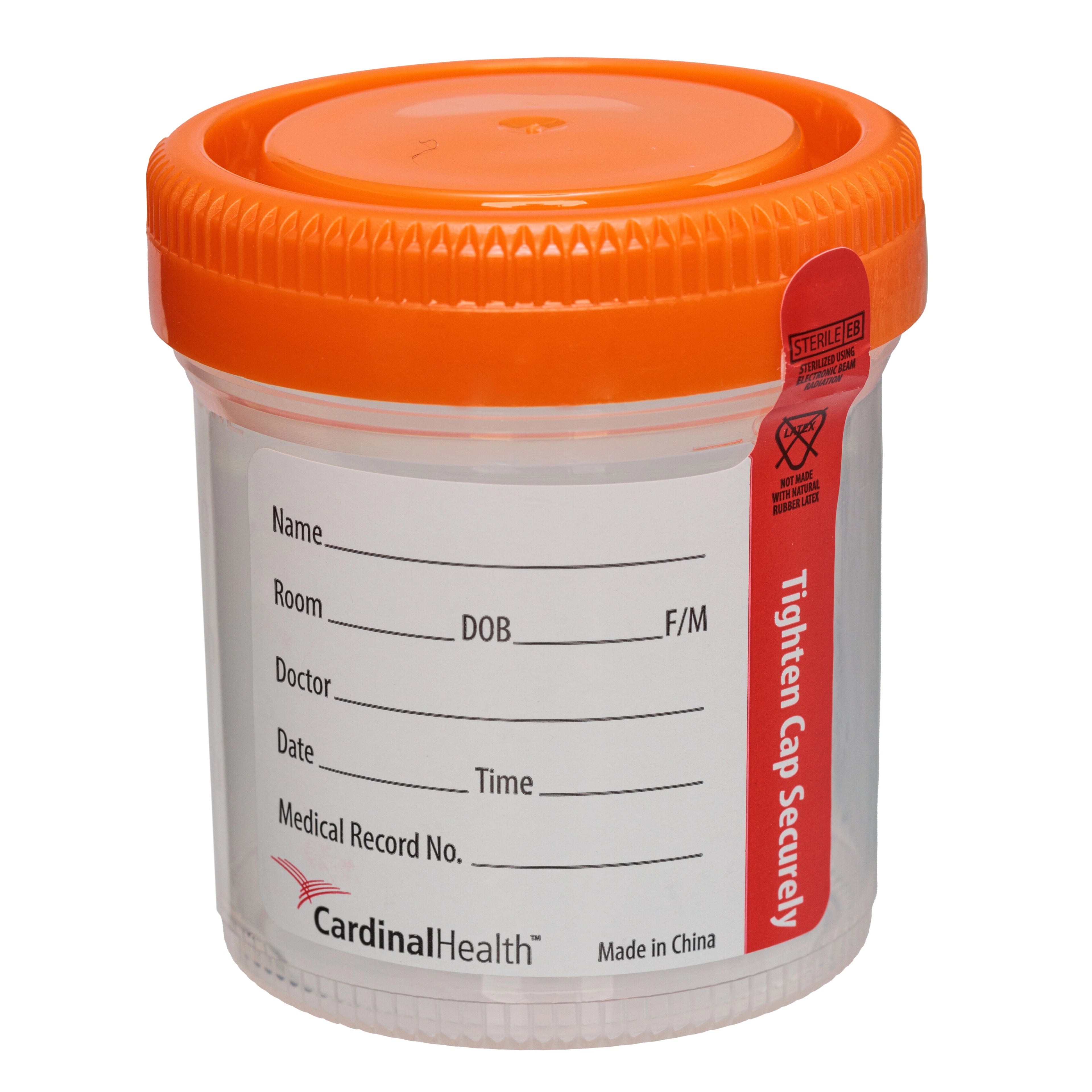 Cardinal Health Sterile Specimen Container, 90 mL, 53 mm Diameter, 400/Case