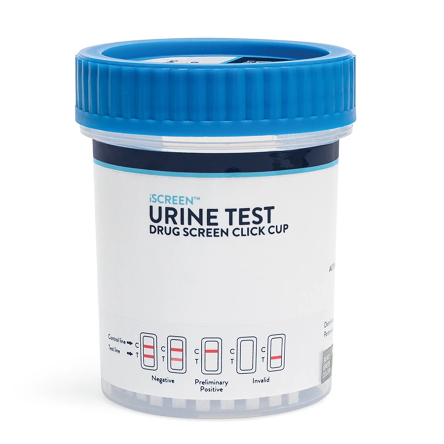 iScreen 5-Panel Urine Drug Test Cup, CLIA Waived, BUP/BZO/COC/MOP/MTD, 25/Box