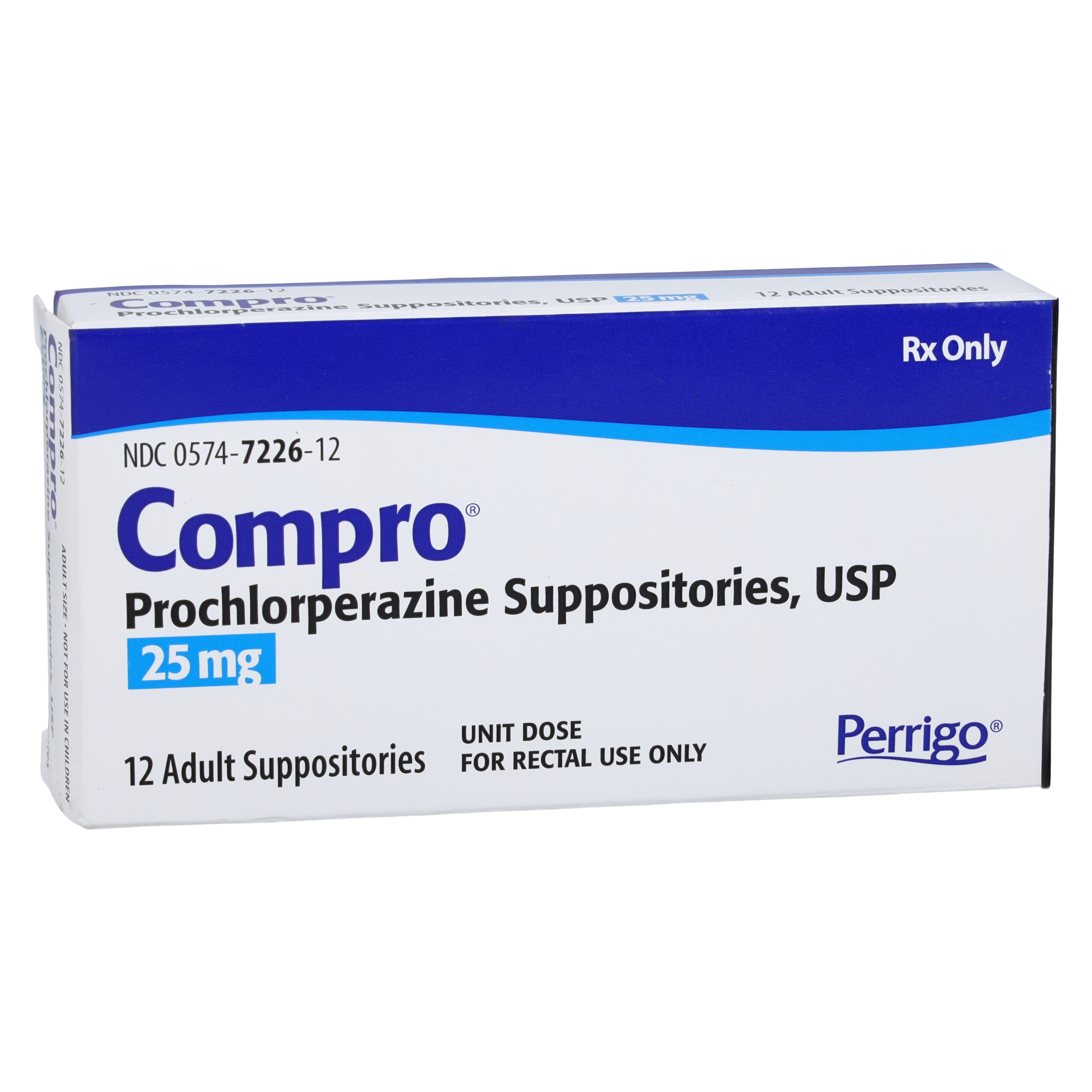 Prochlorperazine Rectal Suppositories, 25mg, 12/Box