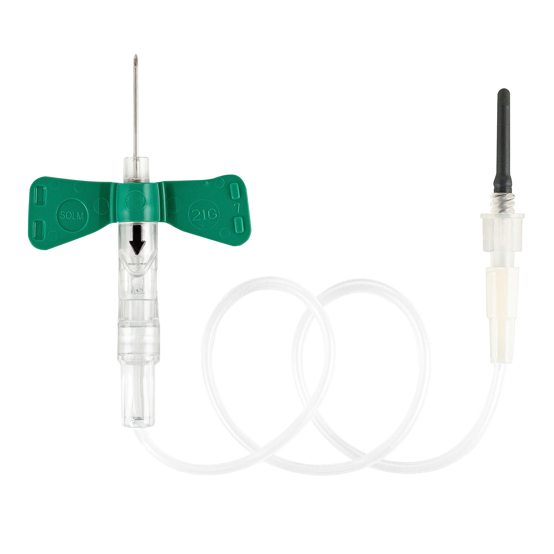 Sol-Guard Blood Collection Set, 21G x 3/4" Winged, 12" Tubing, Pull Button, Sterile, Latex-Free, 200/Case