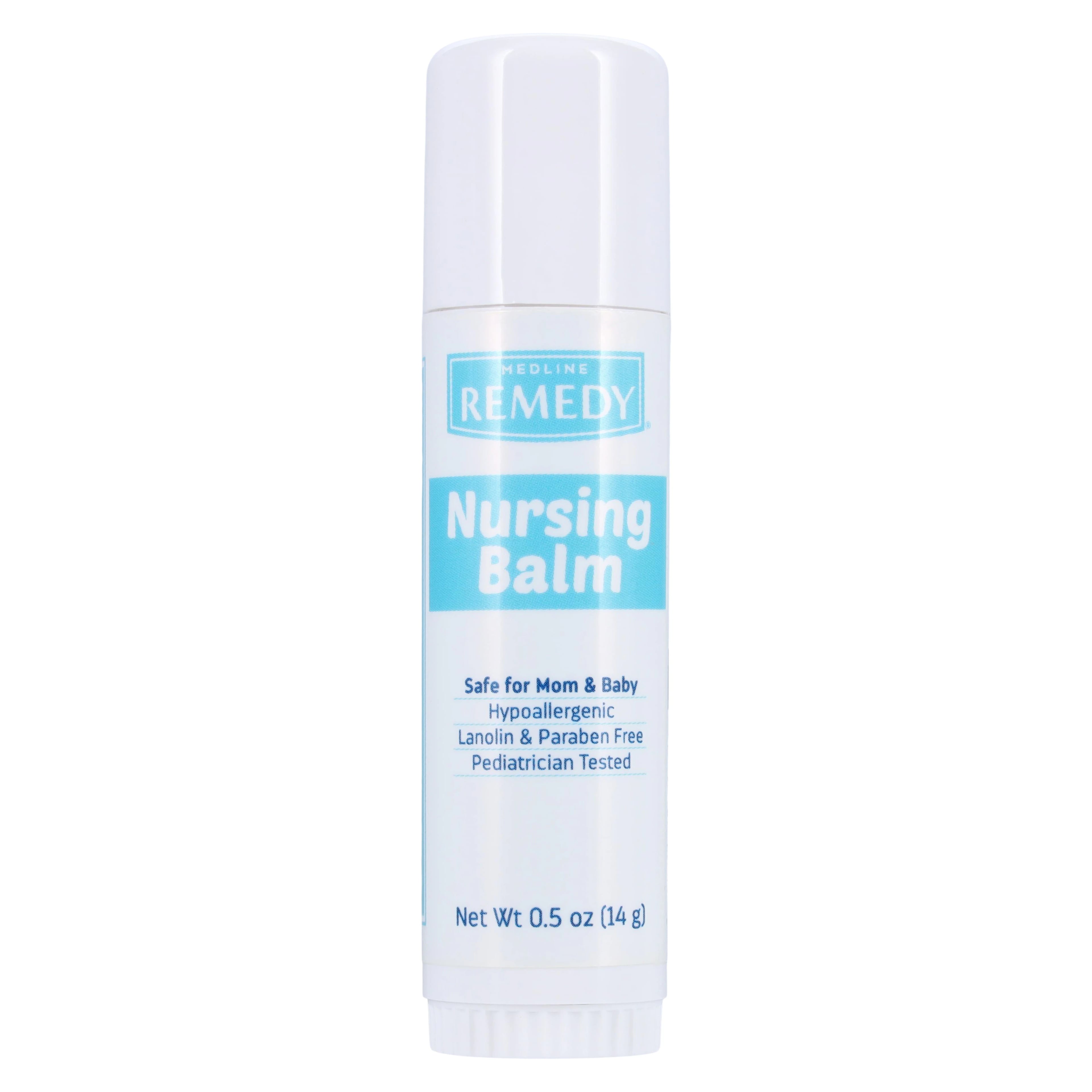 Medline Remedy Nursing Balm, Unscented, Hypoallergenic, Lanolin-Free, Paraben-Free, Latex-Free, 0.5 oz Tube, 50/Case