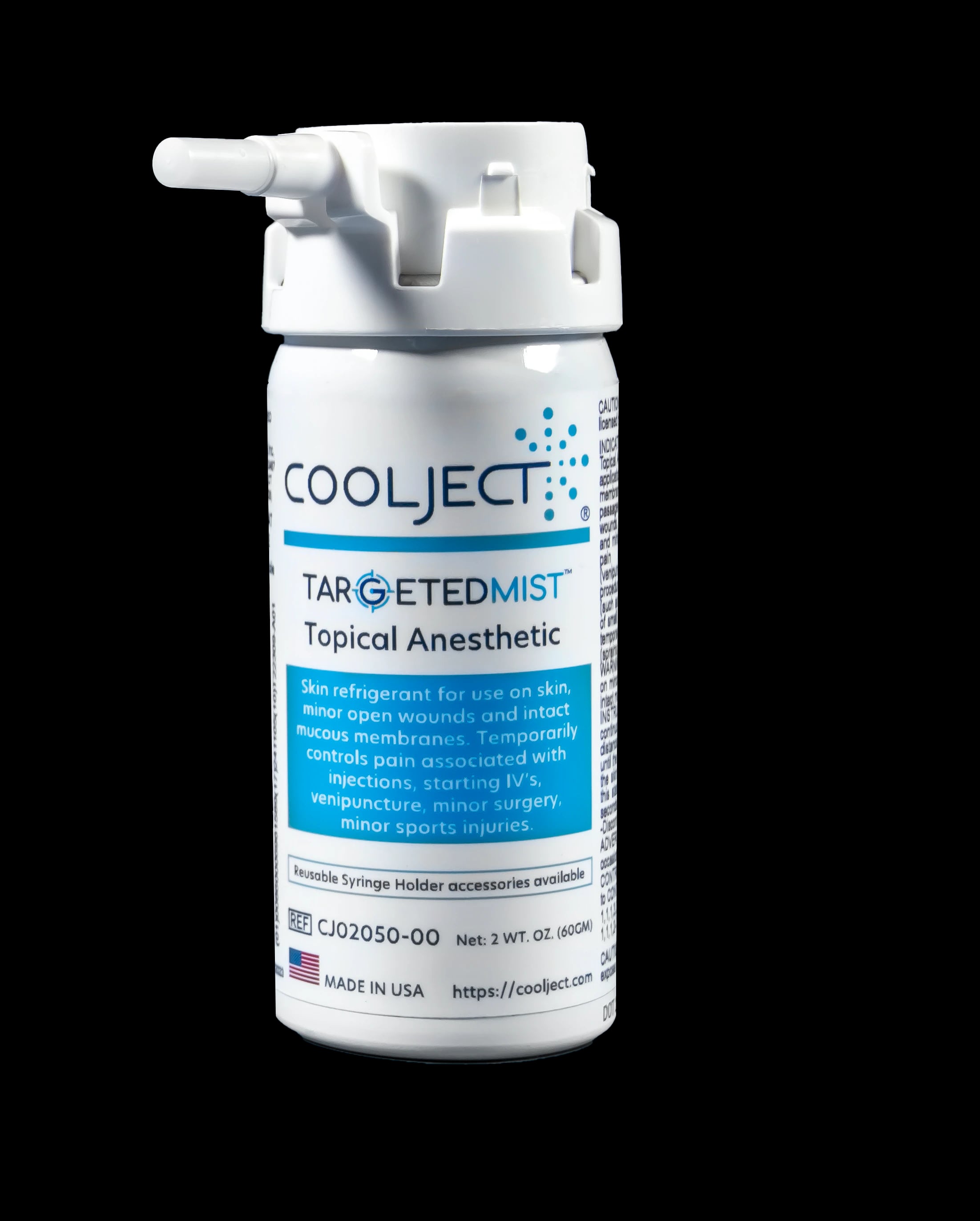 CoolJect Topical Spray, 2 oz Can with Integrated Nozzle