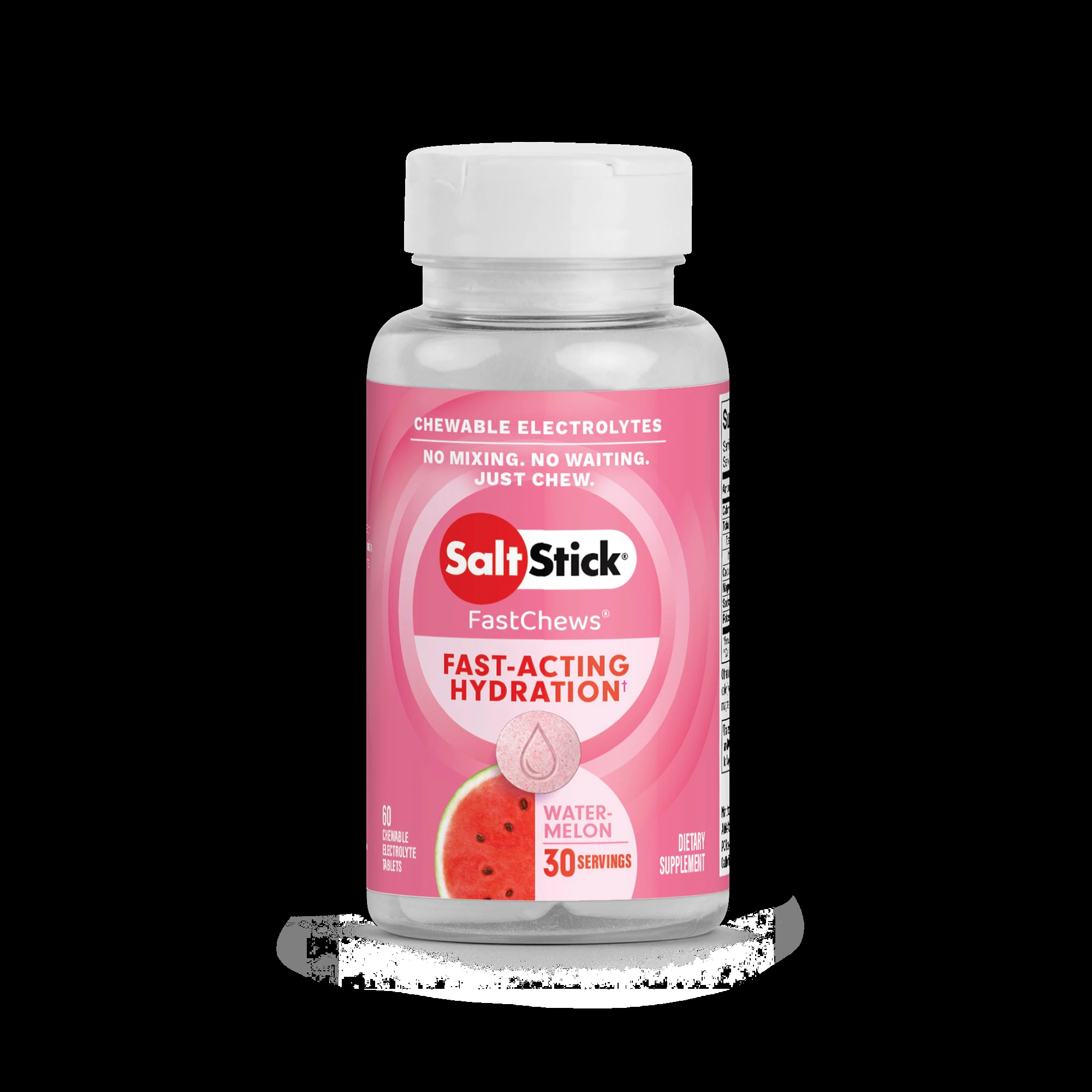 SaltStick FastChews Electrolyte Chews, Watermelon, 1 Bottle
