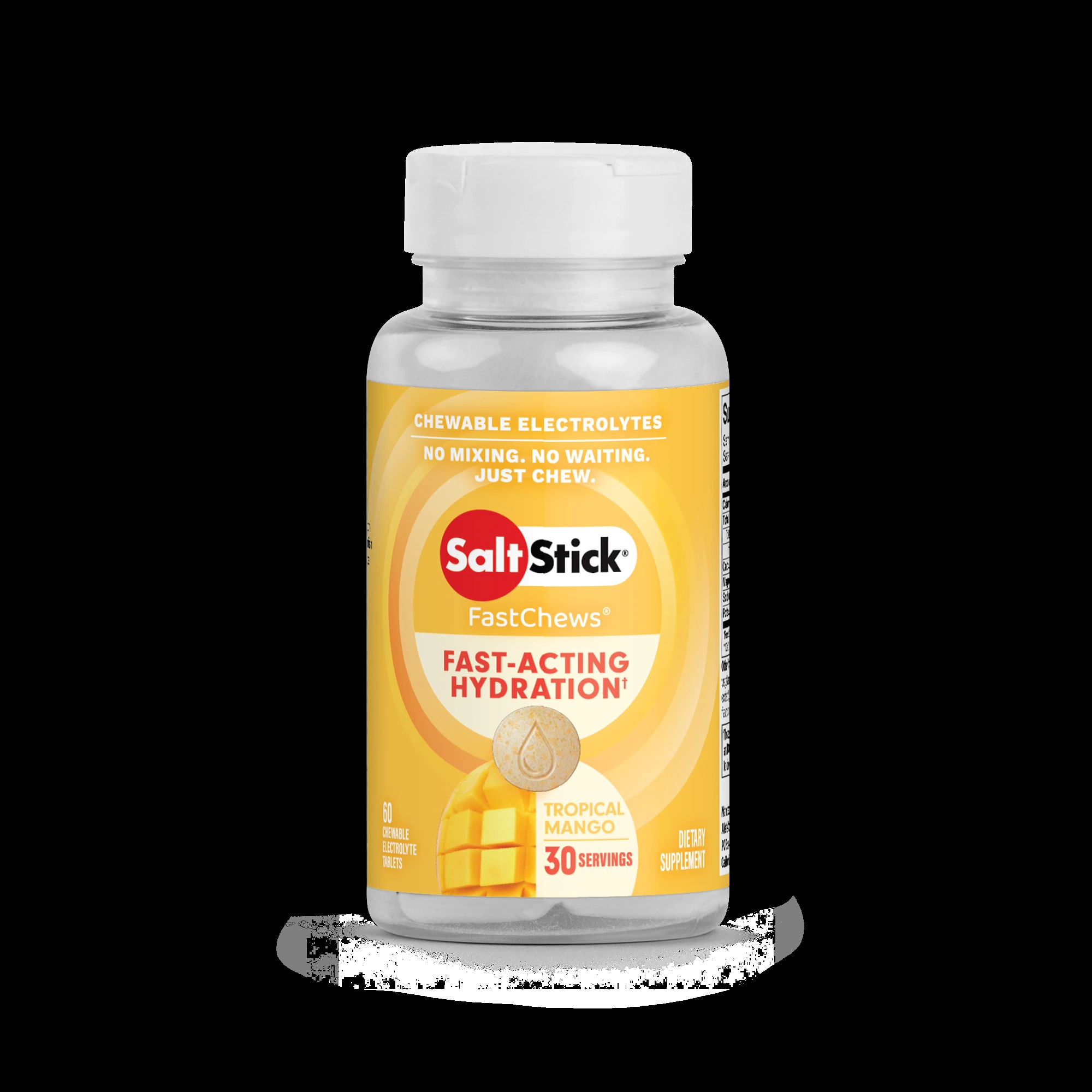 SaltStick FastChews Electrolyte Chews, Tropical Mango, 1 Bottle