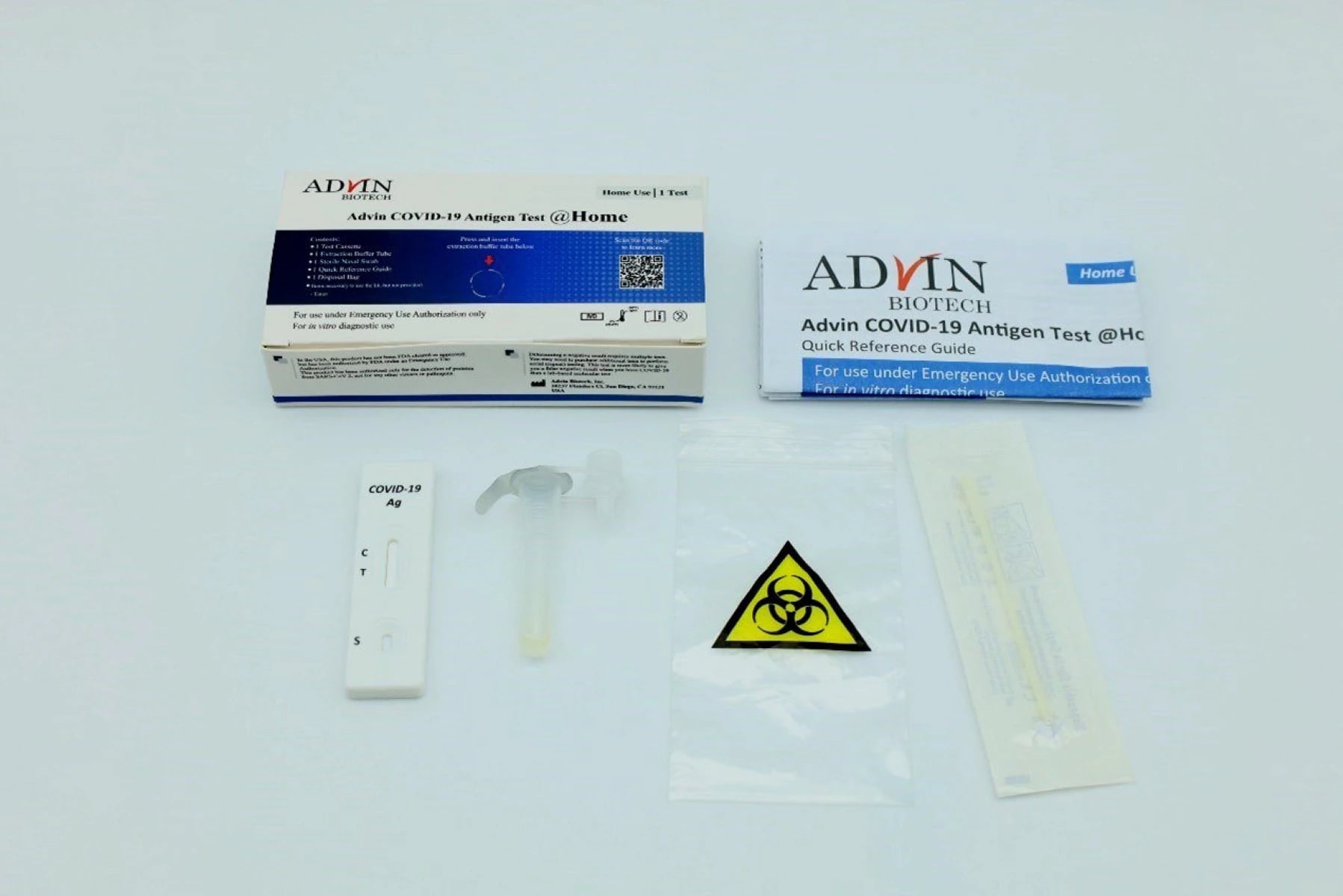 Advin COVID-19 Antigen At-Home OTC Test, 1 Test/Box