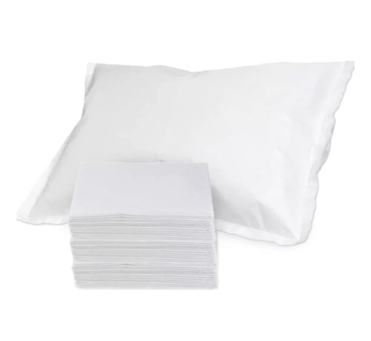 M&S Pillowcase, Spunbonded Polypropylene, White, Disposable, 21 in x 30 in, 100/Case