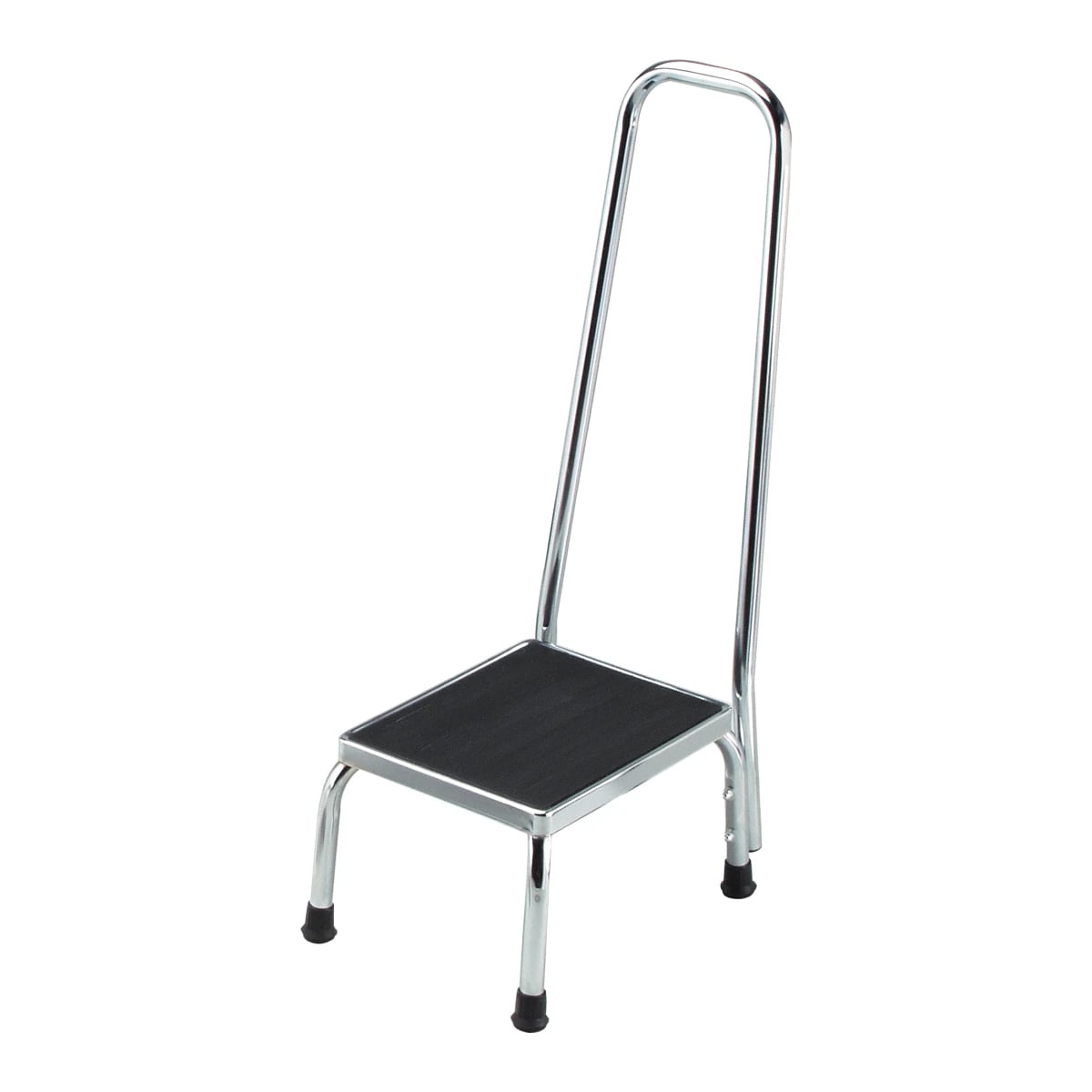 Dukal Step Footstool with Handrail, Chrome, 2/Case