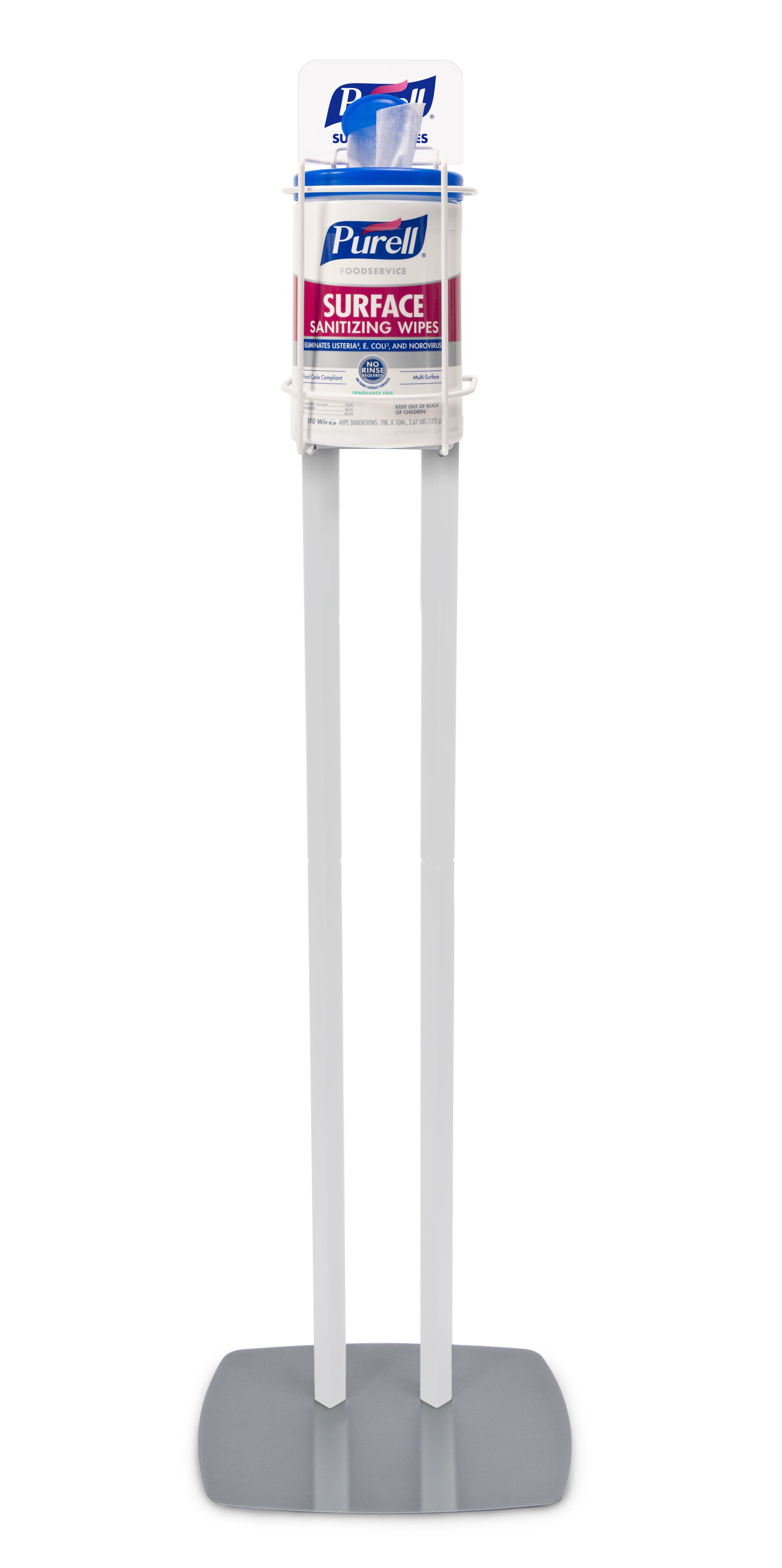 Purell Surface Sanitizing & Disinfecting Wipes Floor Dispensing Stand, 44.94" x 14.5" x 6.5"