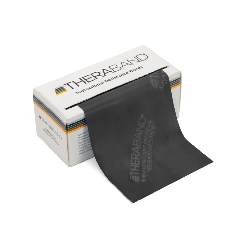 TheraBand Exercise Band, Level 5 (Extra Heavy), Black, Each