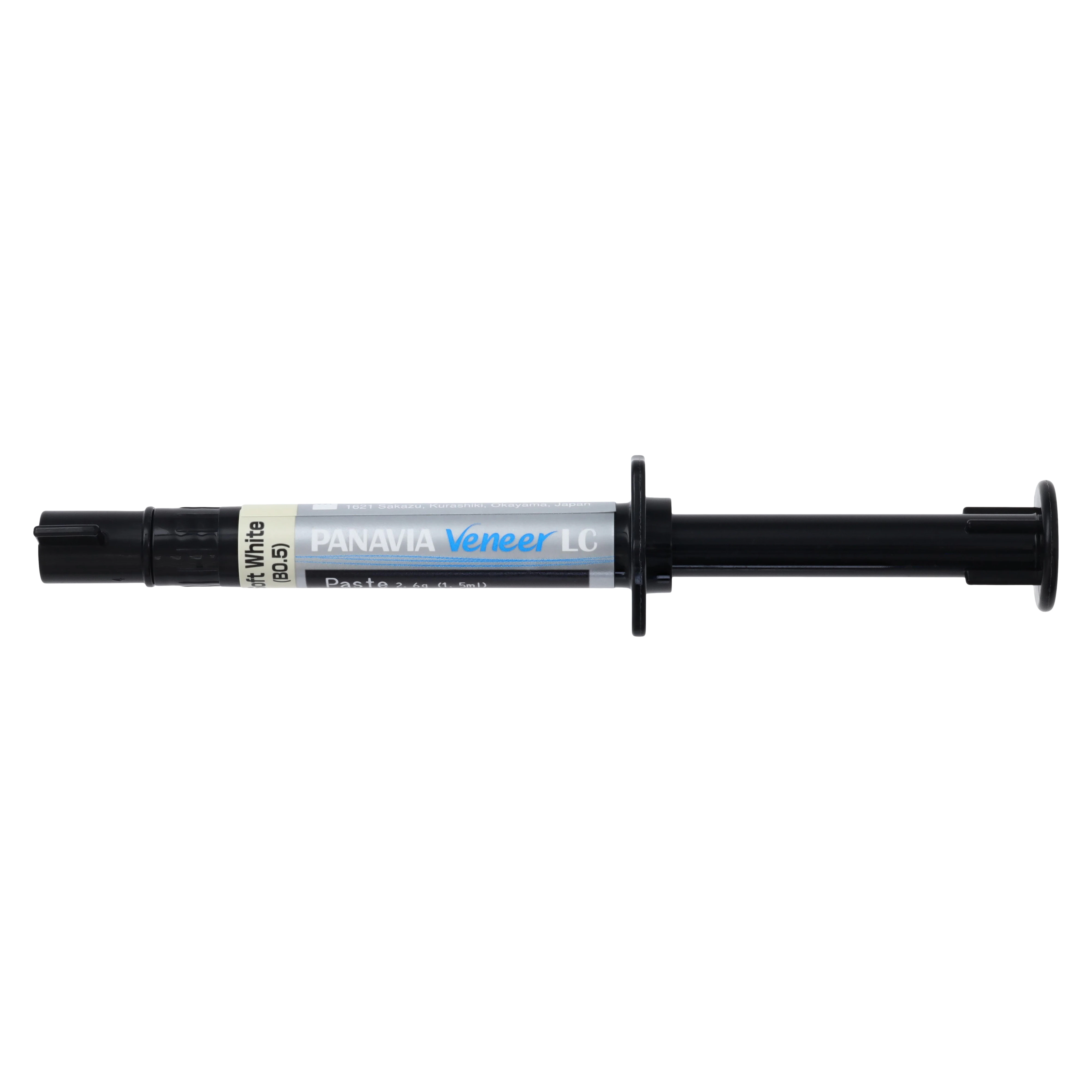 PANAVIA Veneer LC Paste Soft White B0.5, 1.5ml/2.6g Syringe with 5 Applicator Tips, 4504KA