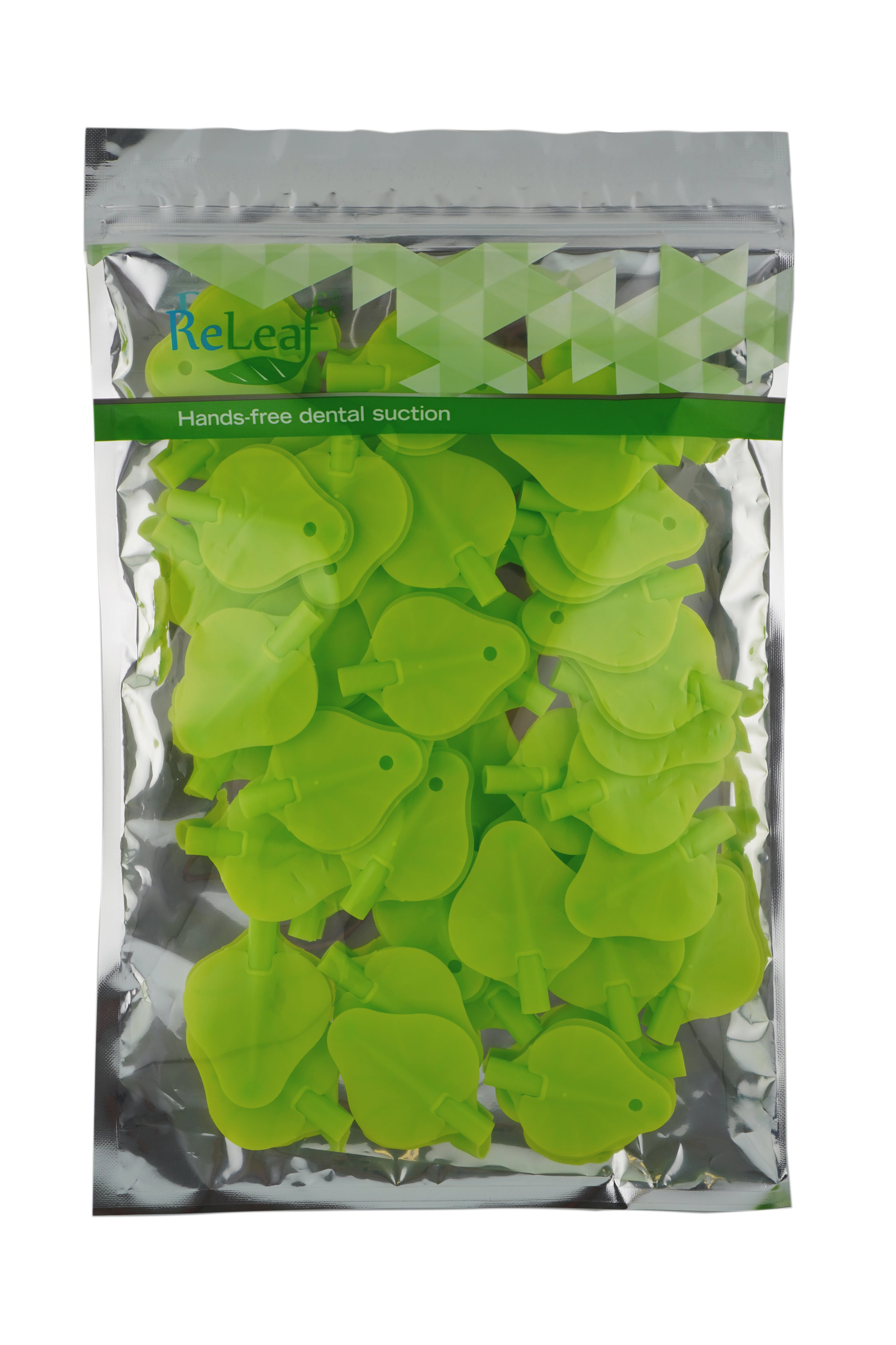 Ivory ReLeaf High Volume Suction Tip Refill, Disposable Leaf-Shaped Tips, 50/Bag