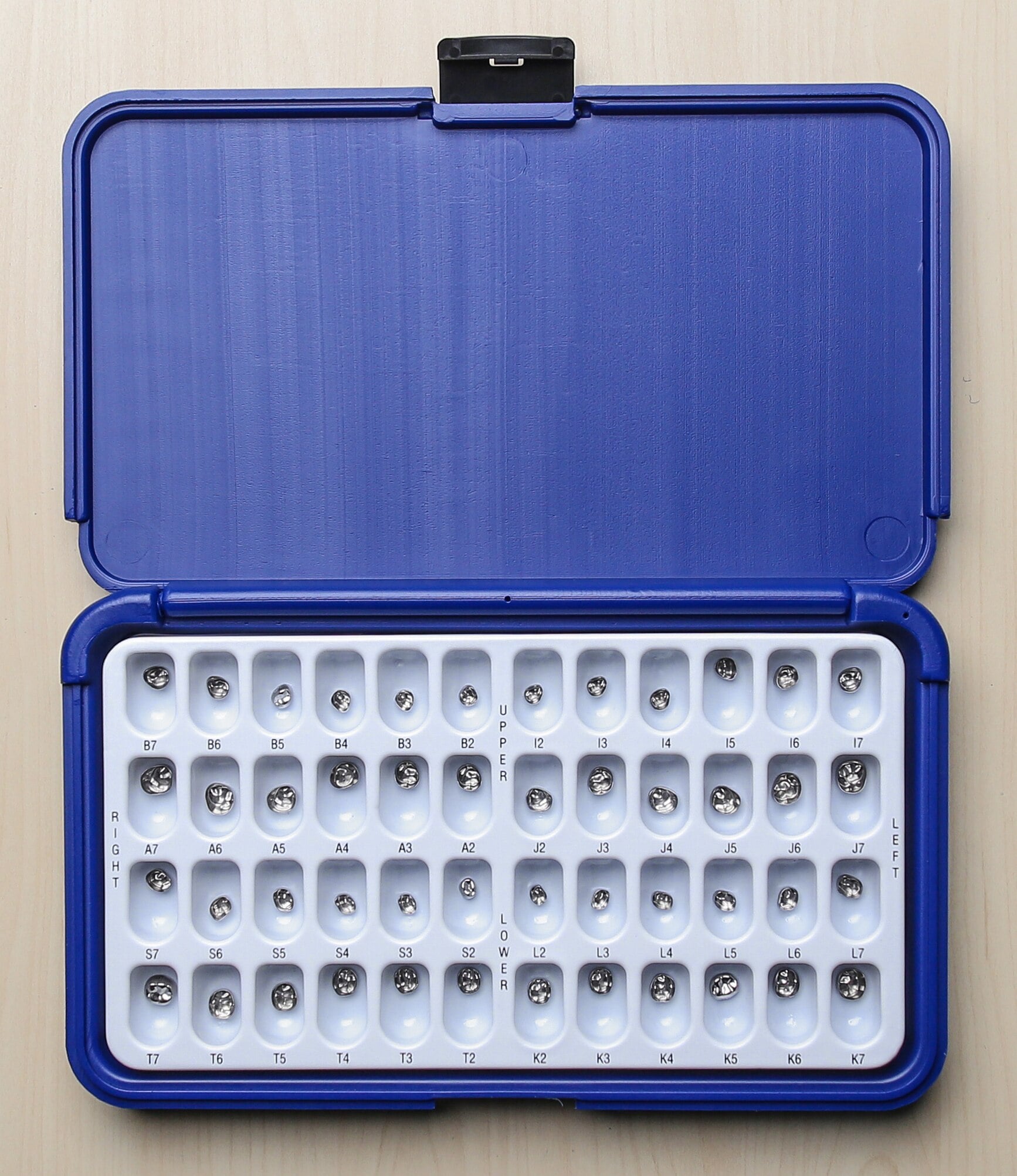 Acero XT Molar Crown Organizer Tray, Surgical-Grade 316L Stainless Steel, White, Single Tray