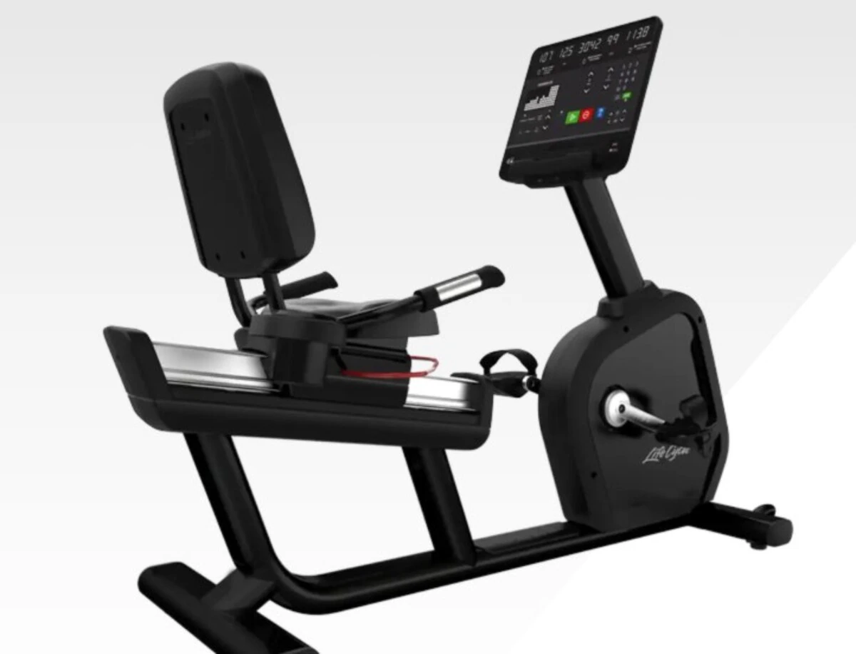 Life Fitness Aspire Series Exercise Bike, Arctic Silver/Smooth Charcoal