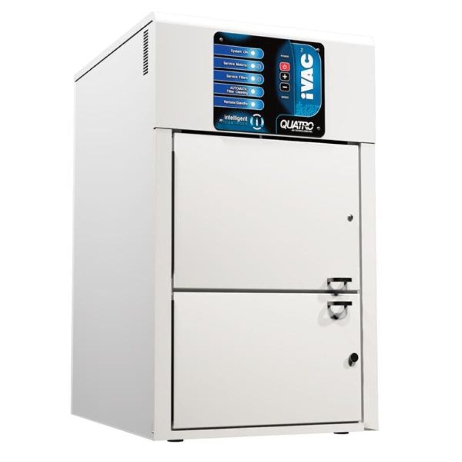 Quatro Air Technologies iVac 2.C Twin Brushless Dust Collector, CAD/CAM Self-Cleaning, with 6' Hose