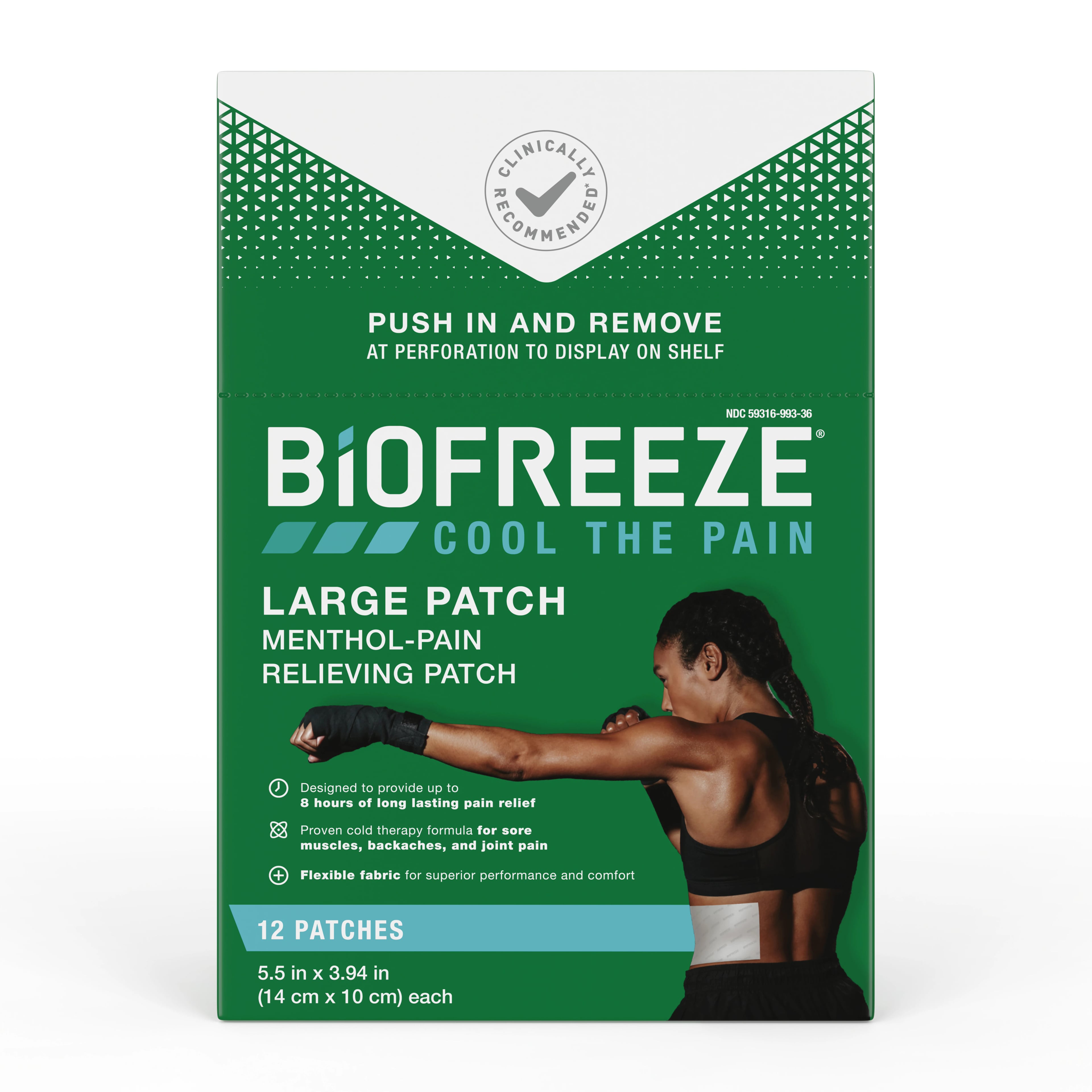 Biofreeze Large Topical Analgesic Patch, 12 Patches per Box