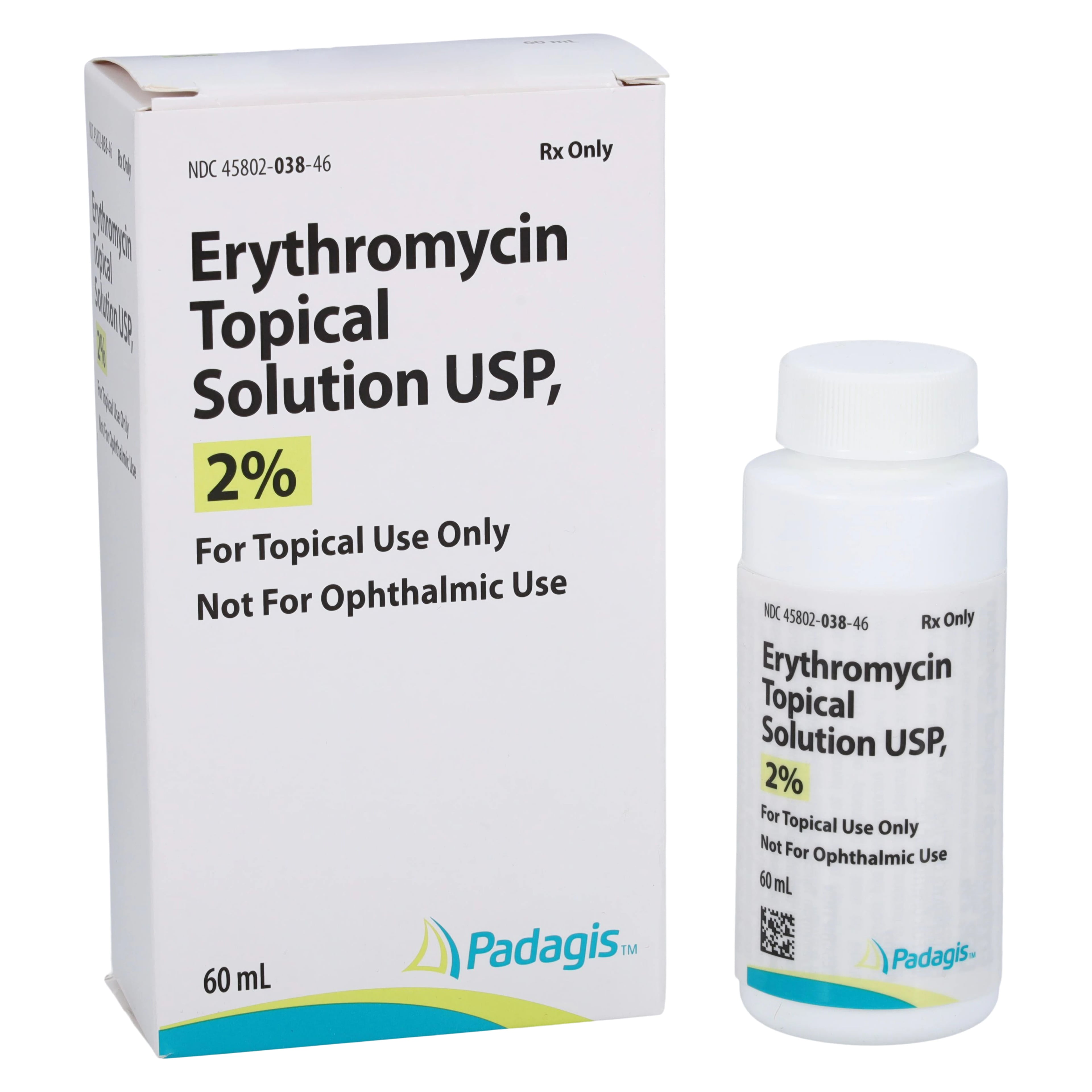 Erythromycin Topical Solution 2%, 60 mL Bottle