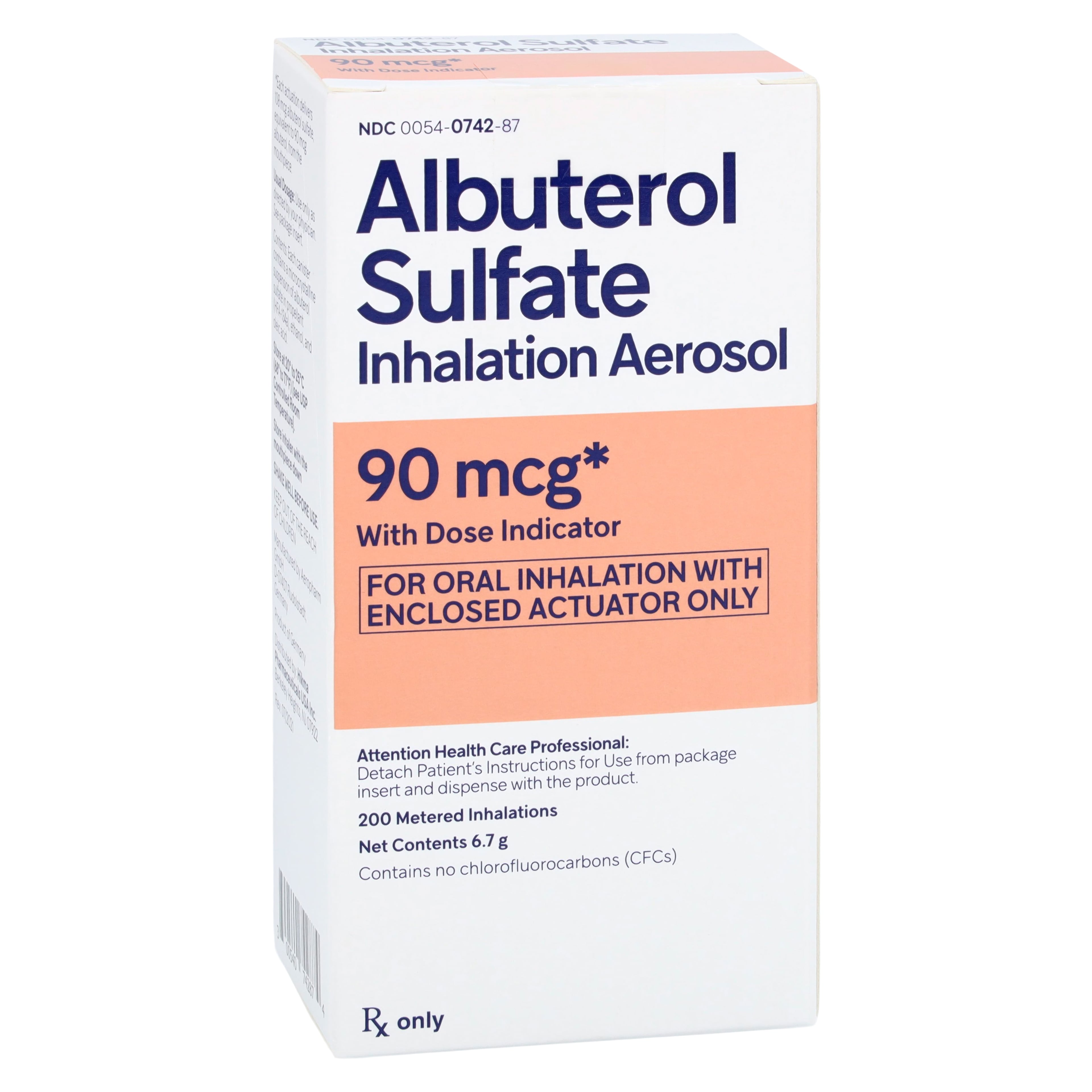 Albuterol Sulfate HFA Inhalation Aerosol, 90mcg, 6.7g Inhaler