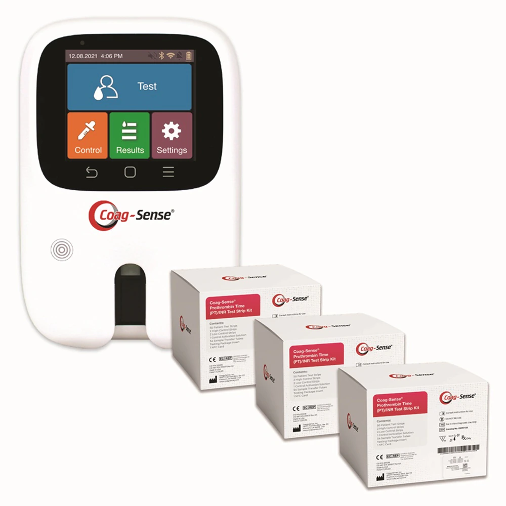 Coag-Sense PT2 PT/INR Monitoring System Promo with 1 PT2 Pro Meter and 5 Boxes of Test Strips (250 Tests, 5/Box)