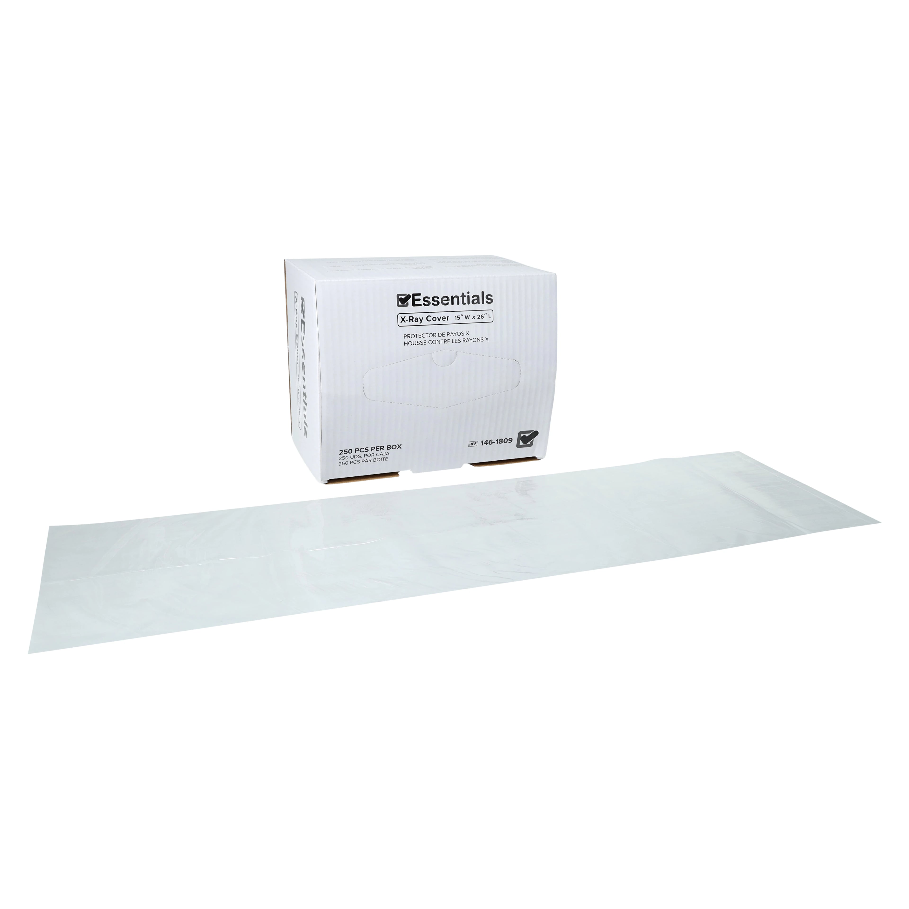 Essentials Healthcare X-Ray Barrier Sleeves, 15 in x 26 in, 250/Box