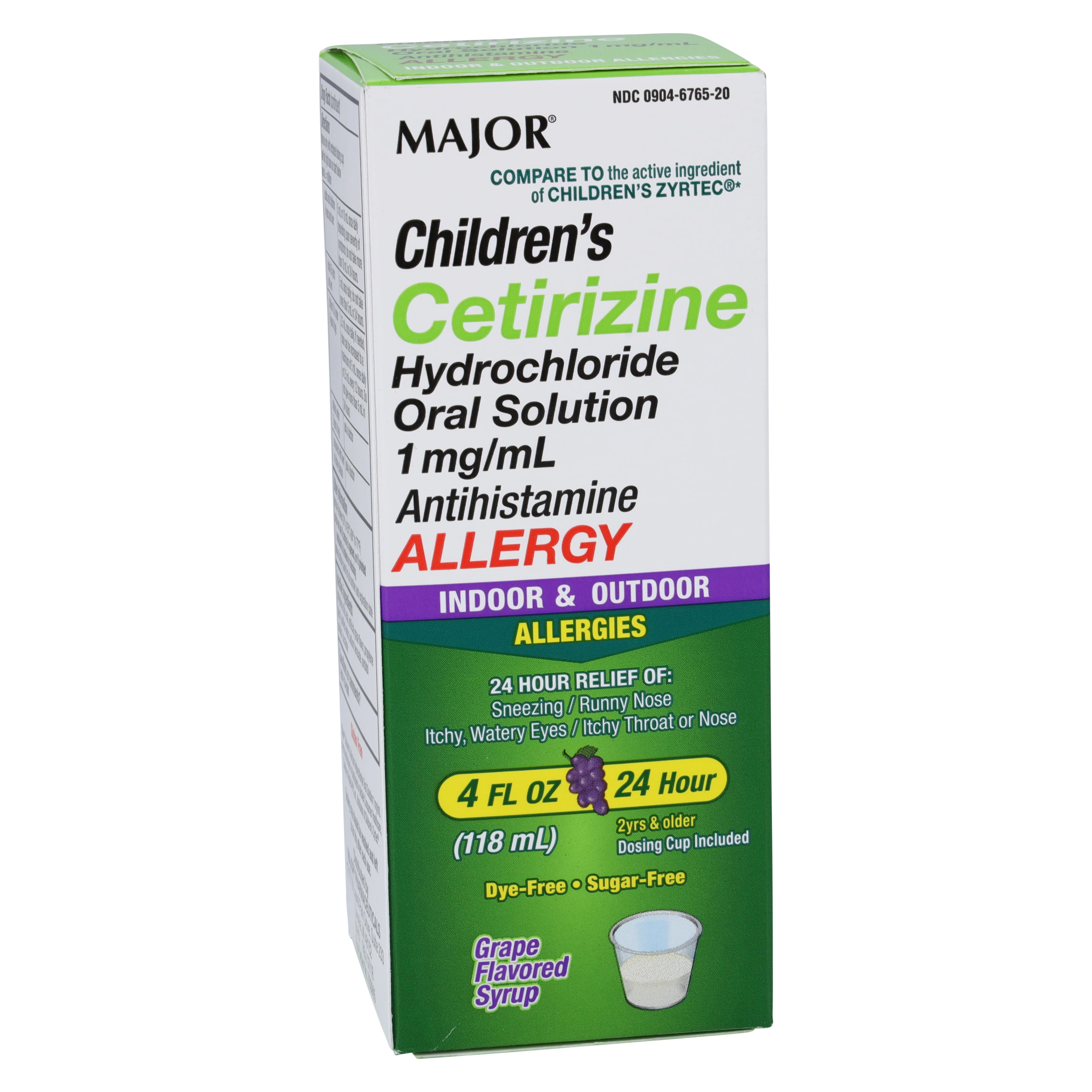 Cetirizine HCl Children's Solution, Grape, 1 mg/mL, 4 oz Bottle