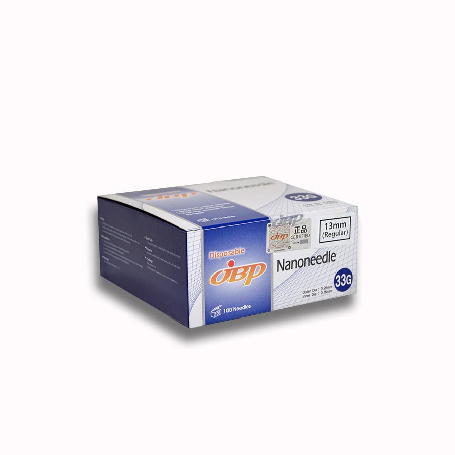 Nanoneedle Hypodermic Ultra-Thin, 33G x 13mm, 100/Box
