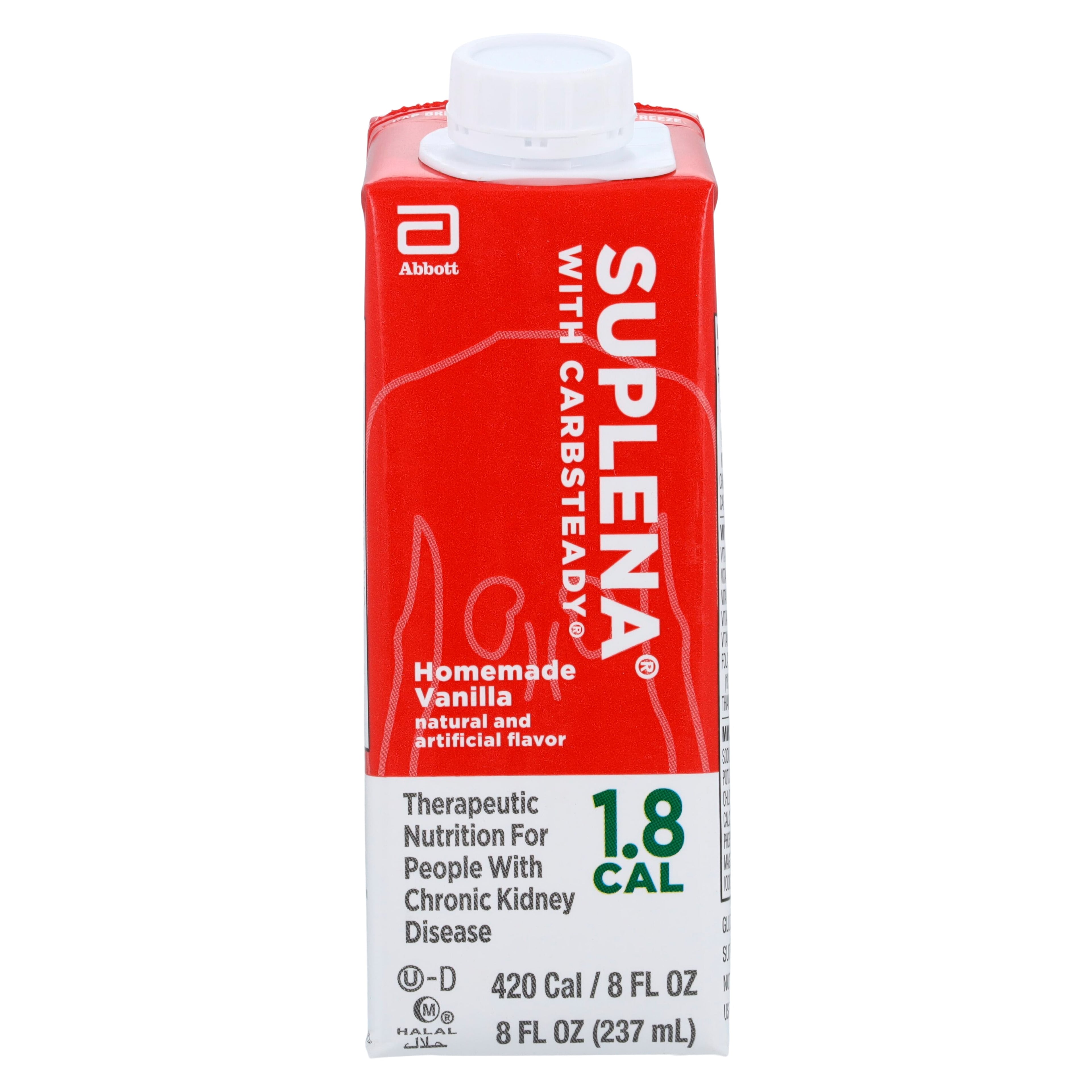 Suplena Carb Steady Therapeutic Nutrition, Vanilla, 8 oz Carton, 24/Case