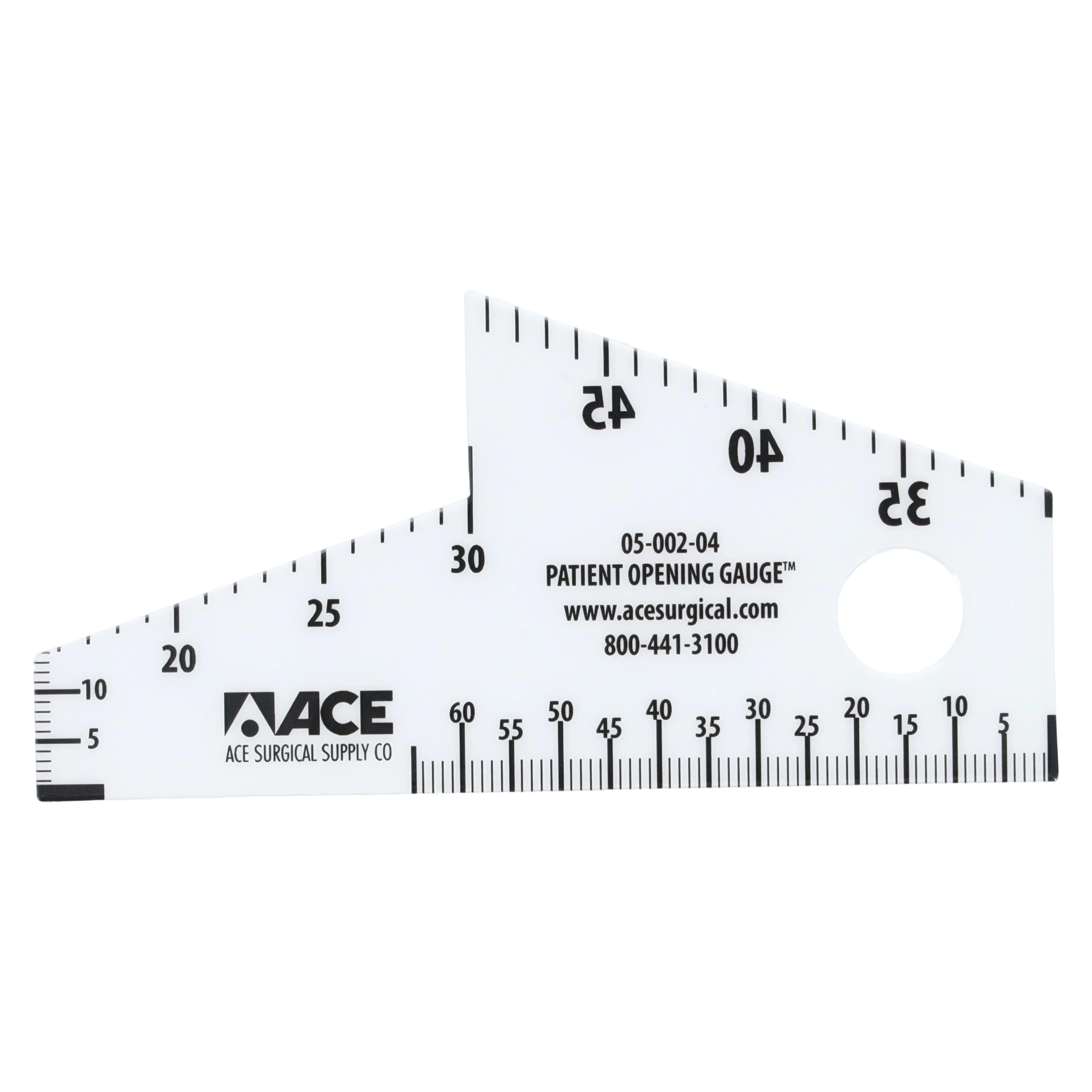 Ace Surgical Ruler Patient Opening Gauge, Non-Sterile, Disposable
