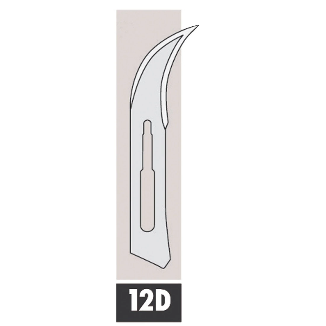 Ace Surgical Carbon Steel Sterile Surgical Blade #12D, Disposable, 100/Bx