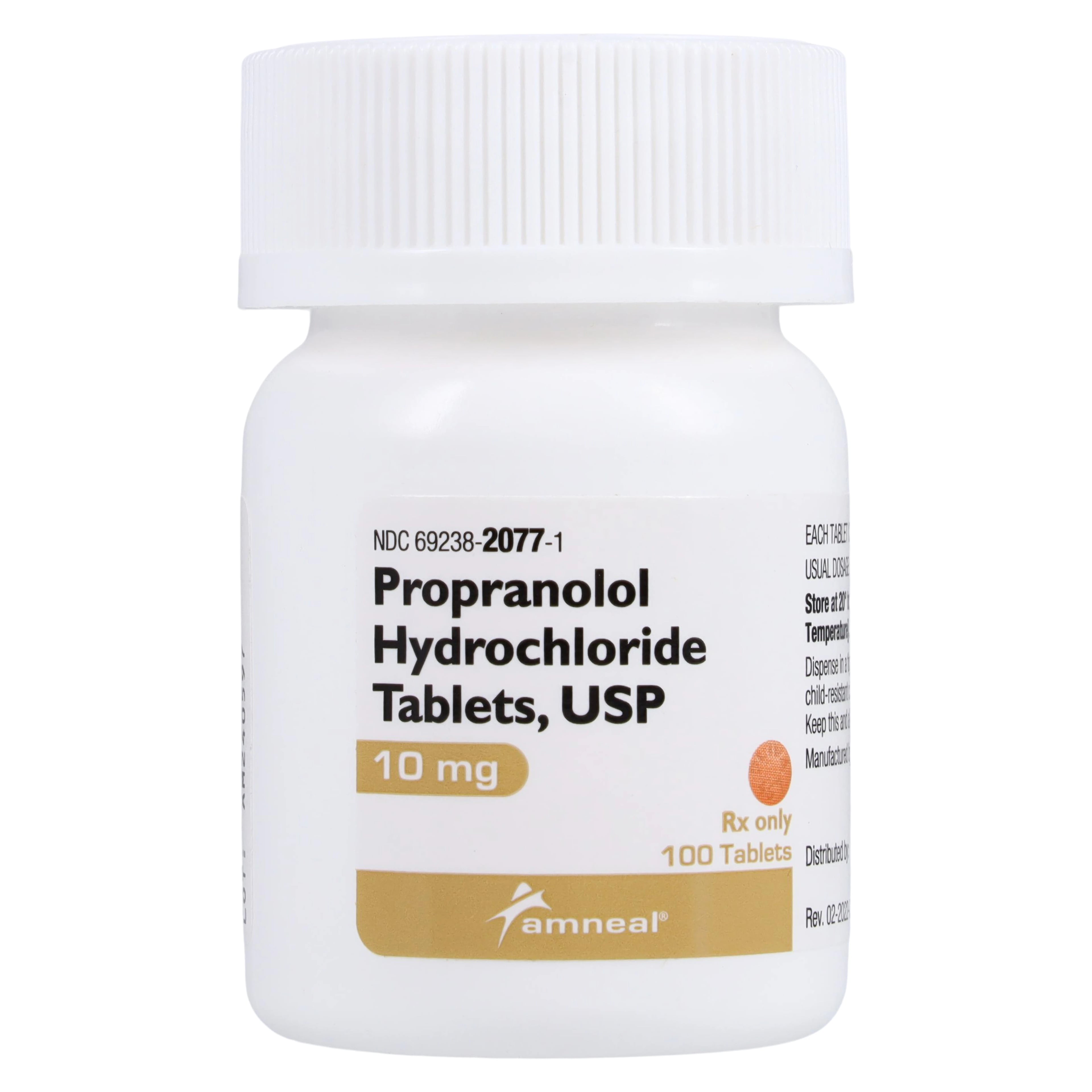 Propranolol HCl Tablets, 10mg, 100/Bottle, Amneal