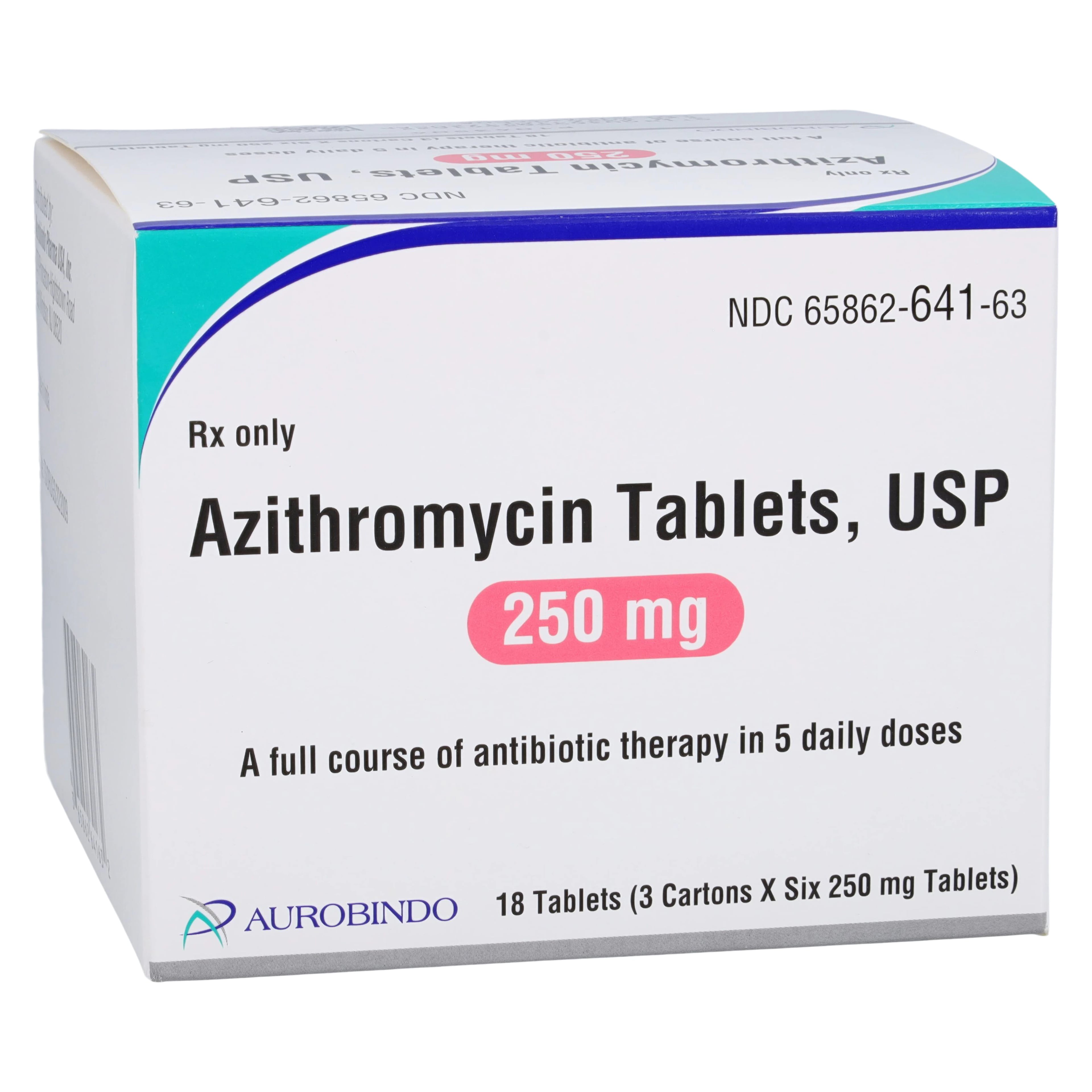 Azithromycin Tablets UD, 250mg, 3x6/Package