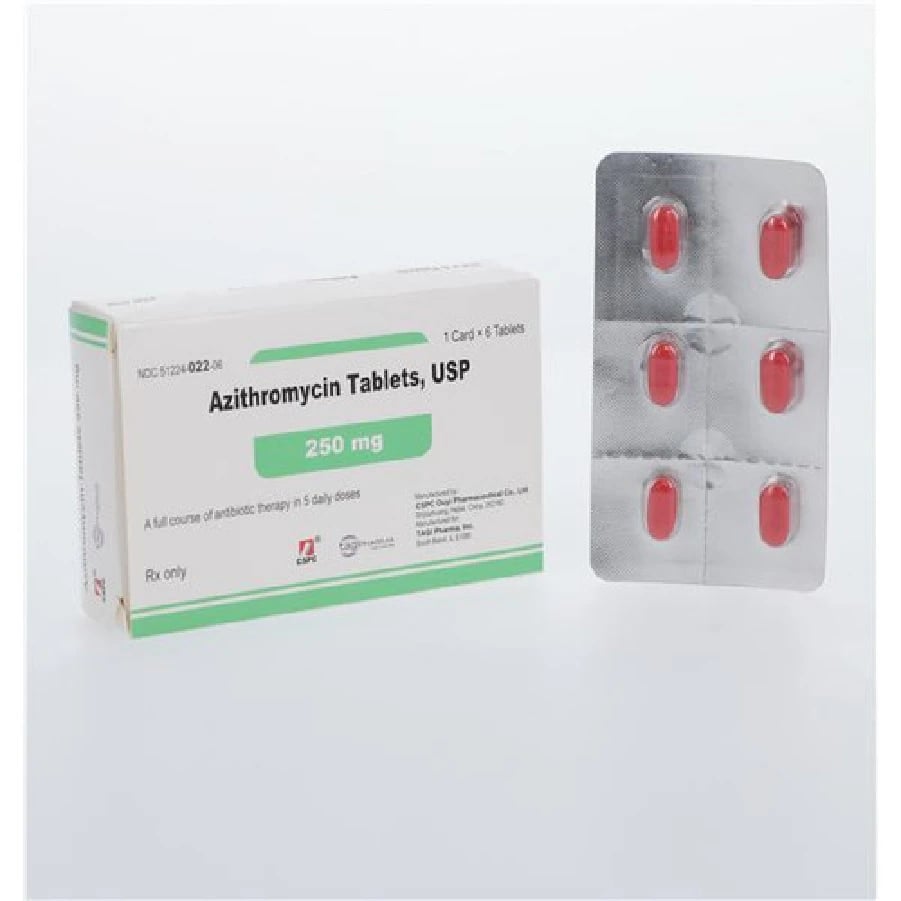 Azithromycin Tablets 250mg, Unit Dose Blister Pack, Each (Tagi Pharma)