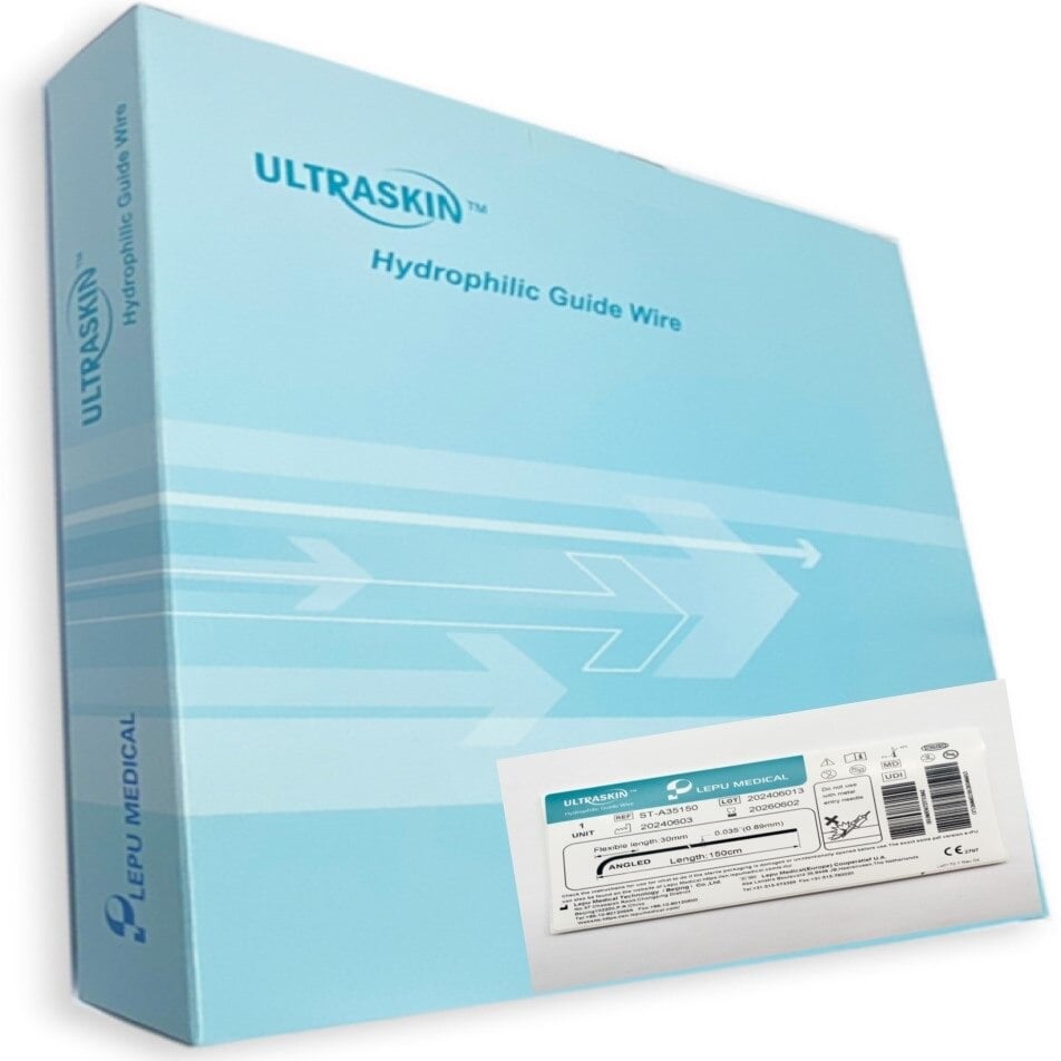 Ultraskin Hydrophilic Guidewire, Stiff Angled Tip
