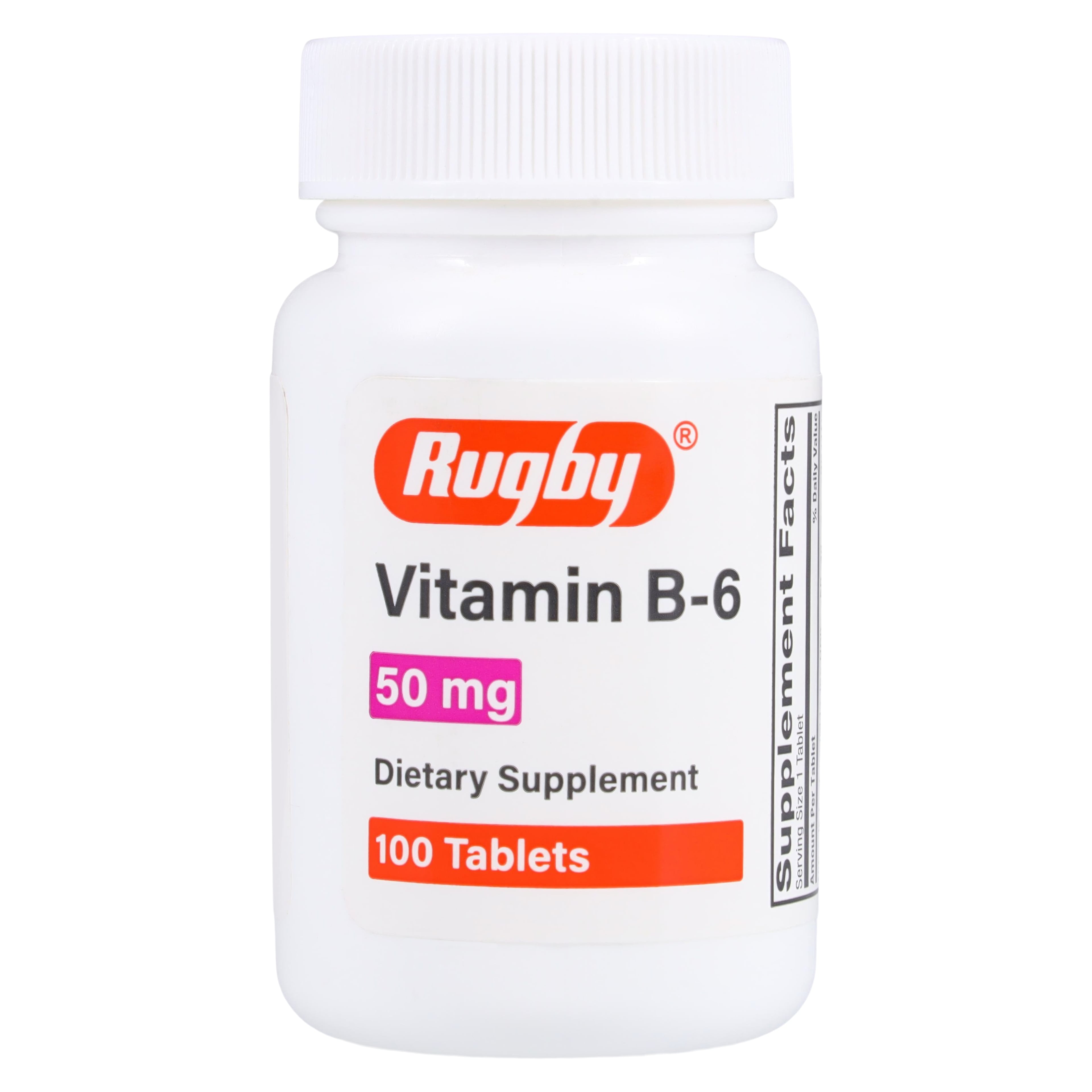 Pyridoxine HCl Tablets, 50mg, 100/Bottle