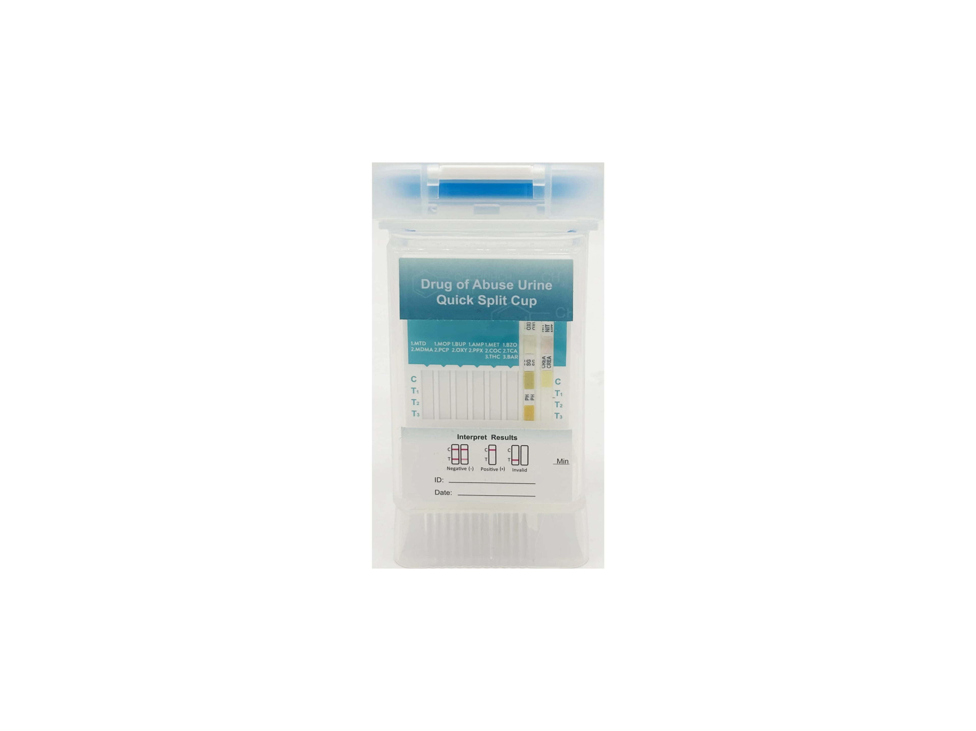 Quick Split 15 Panel Drug of Abuse Urine Screen Cup, CLIA Waived, 25/Box