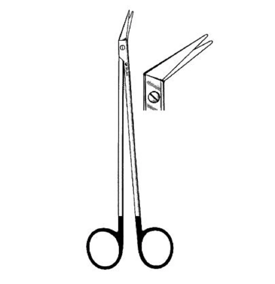 Sklar Instruments Potts-Smith Scissors, 60 Degree Angle, 7" Angled, Stainless Steel, Non-Sterile, Reusable, Each