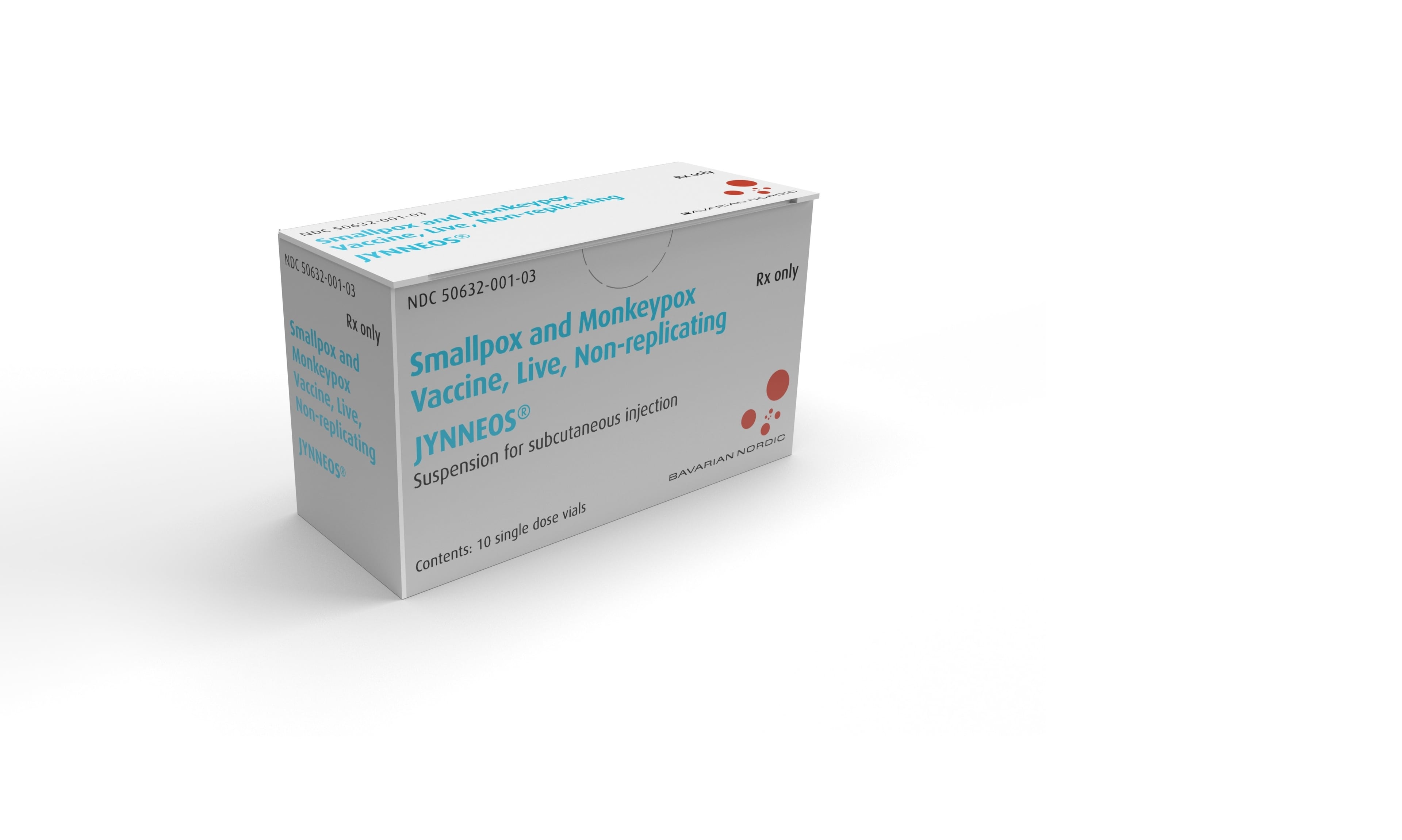 Jynneos Smallpox/Monkeypox Injectable 0.5mL Single Dose Vial 10/Package, 01KT0J07MNEYA62GWNX7J7PEJF