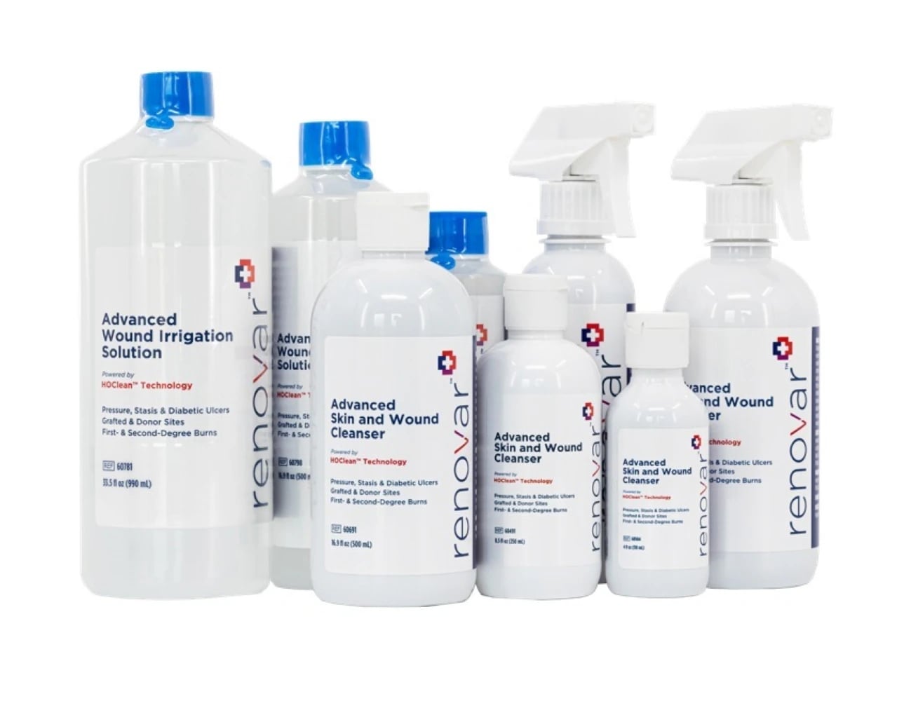 Renovar Wound Cleanser, 4 oz Flip-Top Bottle, Hypochlorous Acid/Sodium Chloride, Non-Sterile, Clear, Disposable, 12/Case