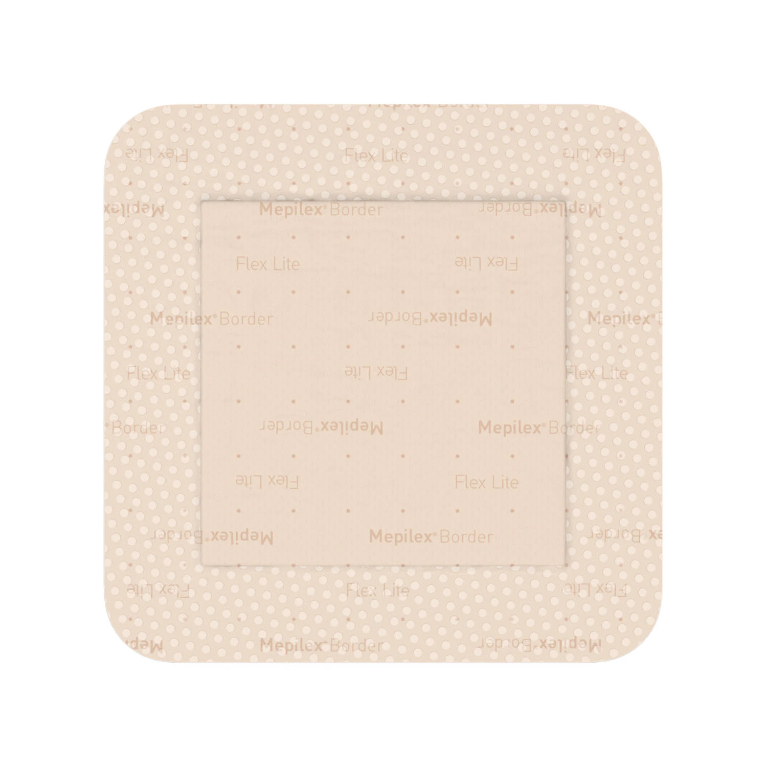Mepilex Border Flex Lite Foam Wound Dressing, 4x4" Square, Tan