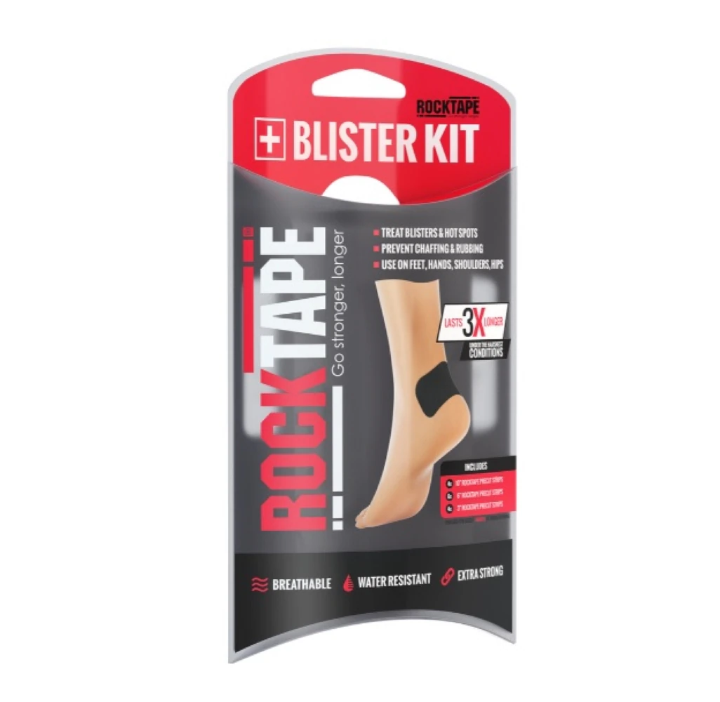 RockTape Blister Kit, 97% Cotton/3% Nylon, Assorted Sizes, Black, Each