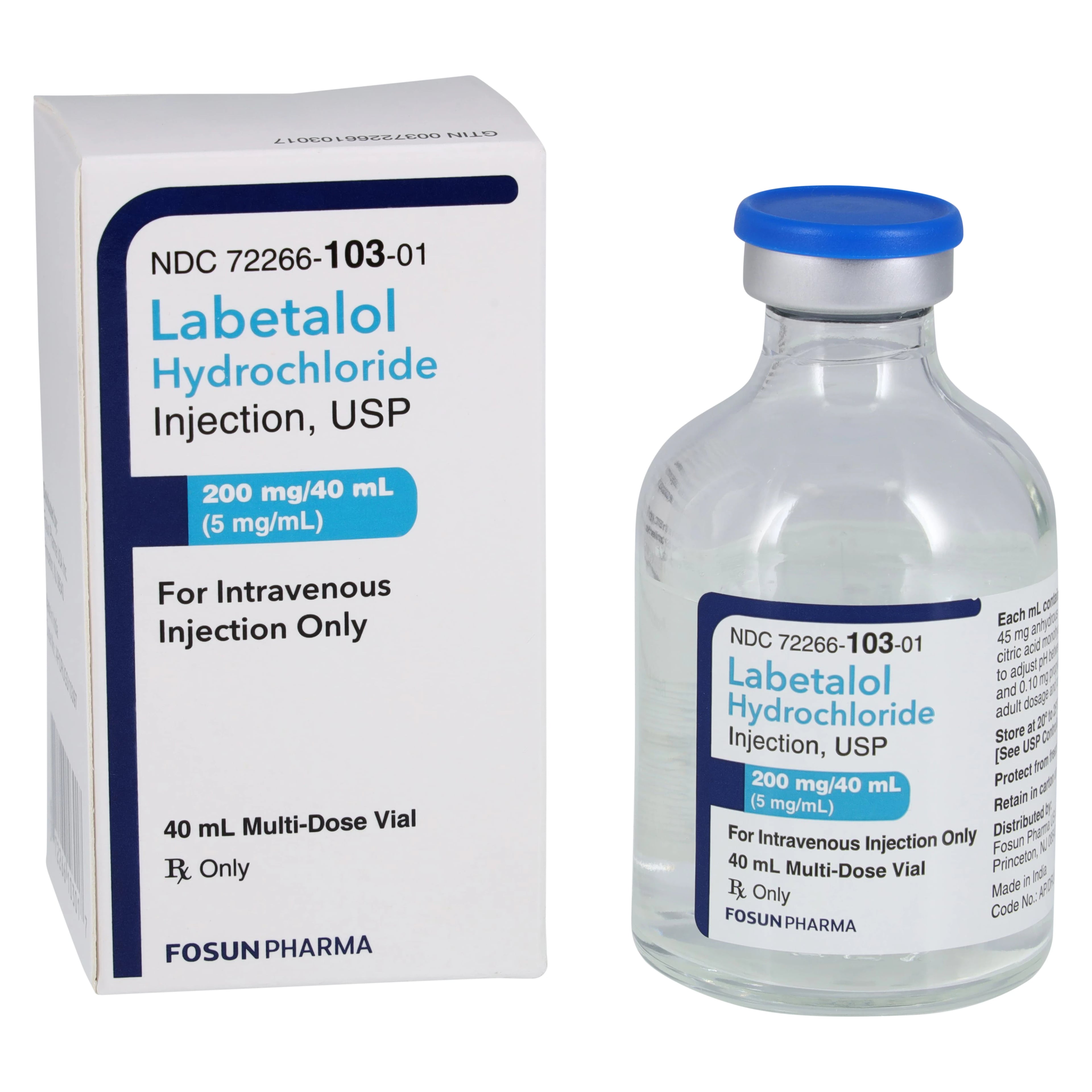 Labetalol HCl Injection, 5mg/mL, MDV, 40mL