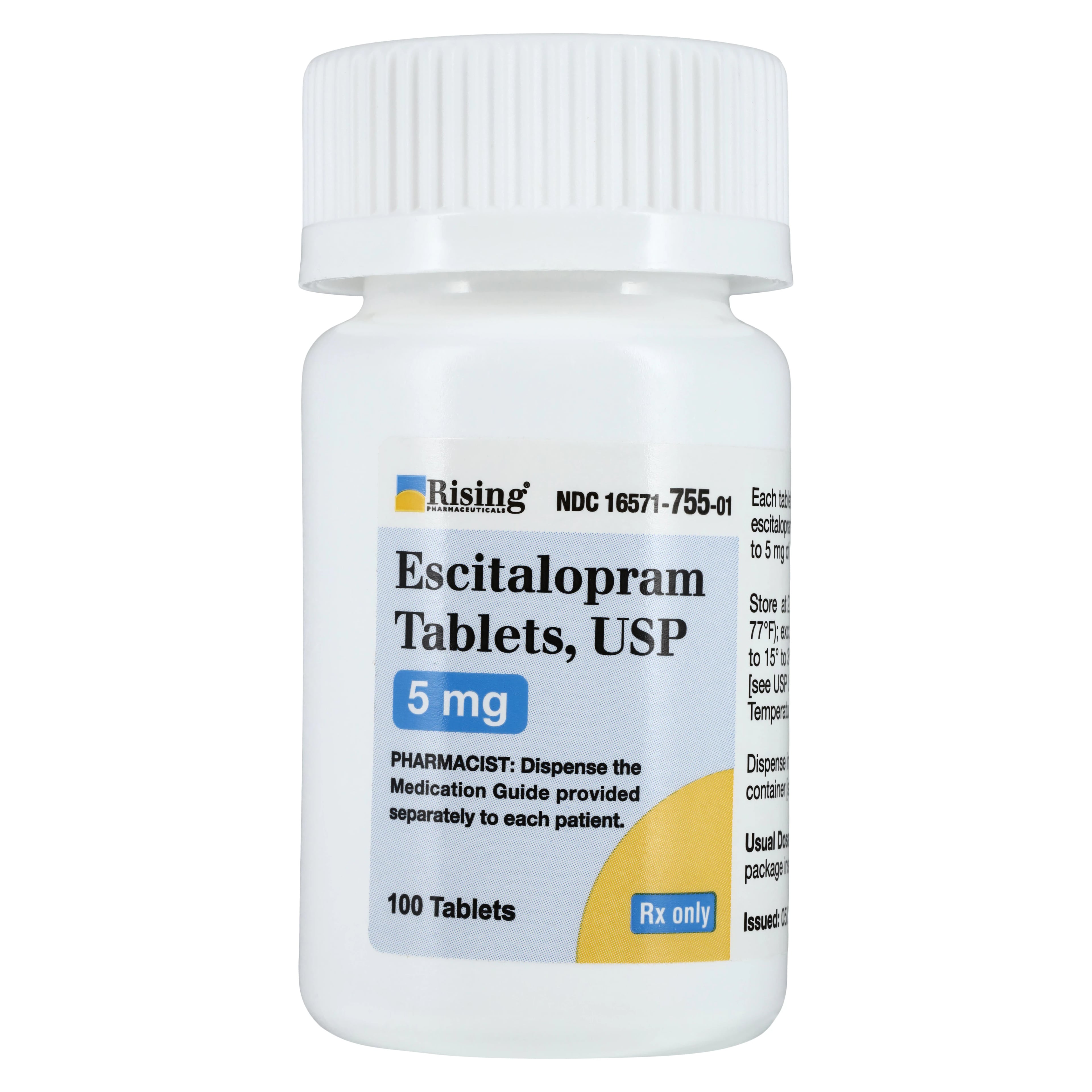 Escitalopram Oxalate Tablets 5mg, 100 Count Bottle (Rising Pharmaceuticals)